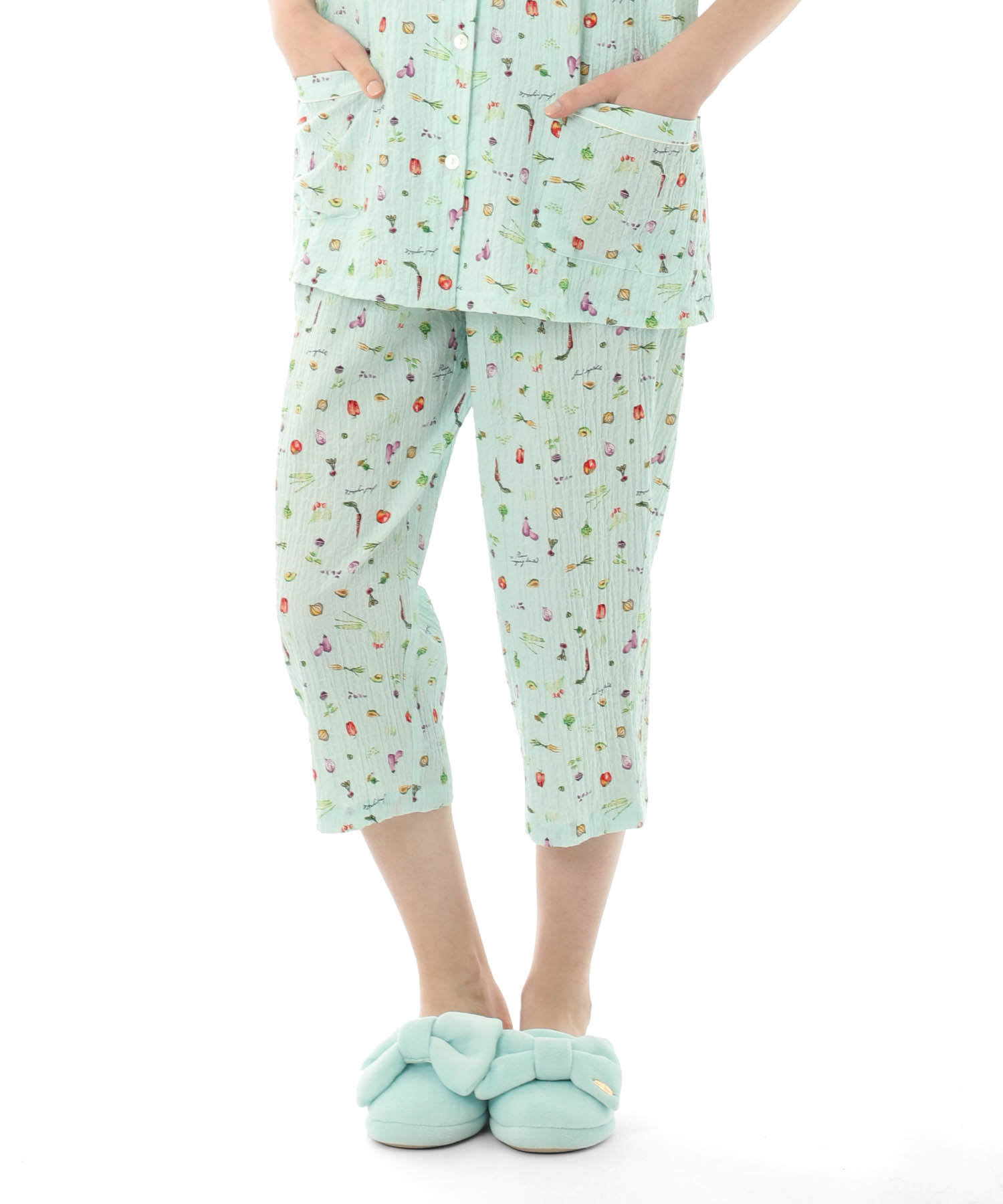 シャーリングボイルベジタブルセットアップ_パジャマ&ルームウェア-セットアップ_ブルー_7