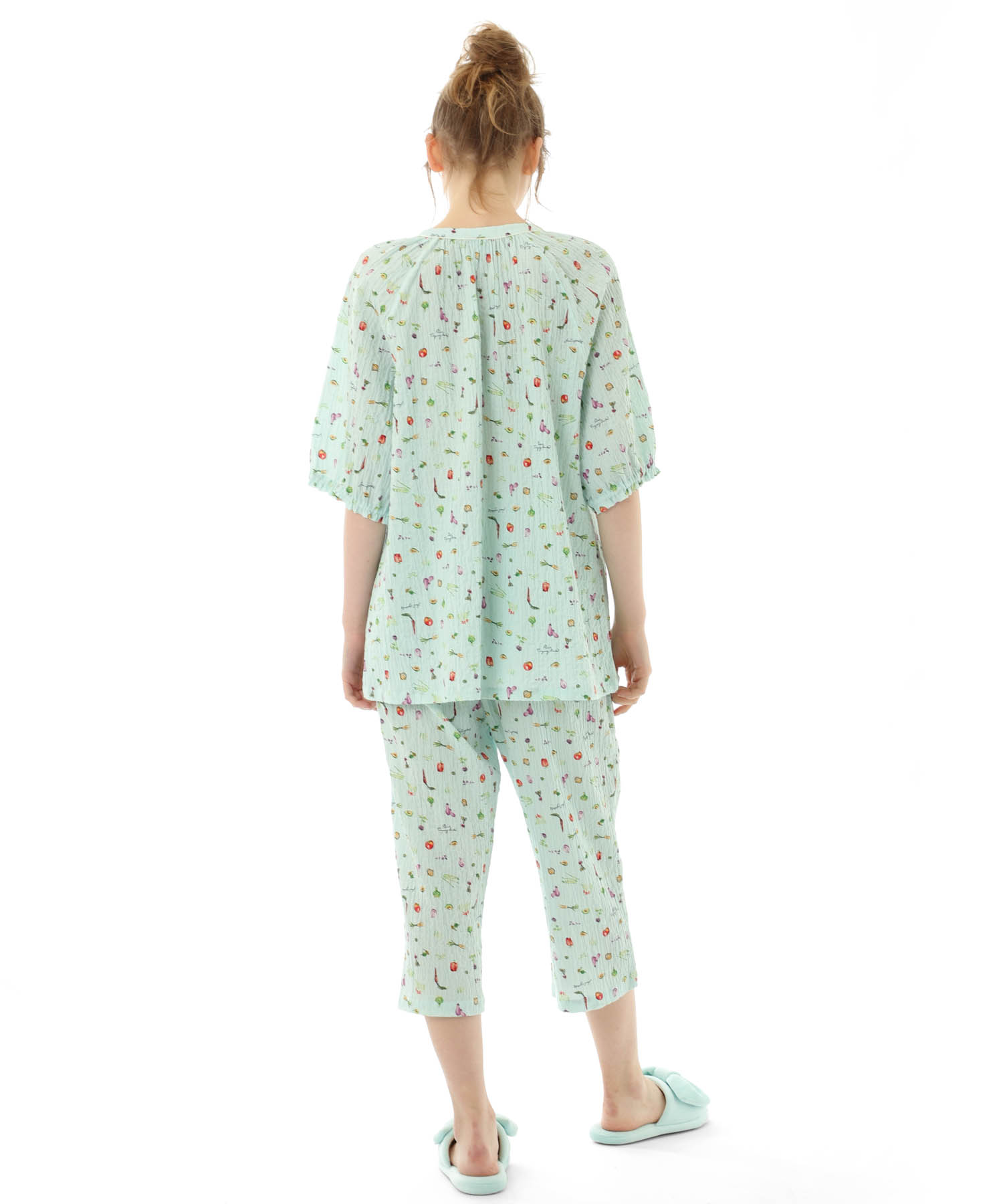 シャーリングボイルベジタブルセットアップ_パジャマ&ルームウェア-セットアップ_ブルー_8