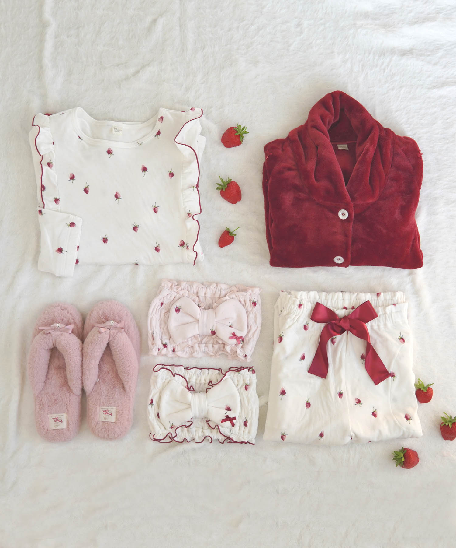 コットン接結いちごワンピース_パジャマ&ルームウェア-ワンピース・ネグリジェ_ピンク_8