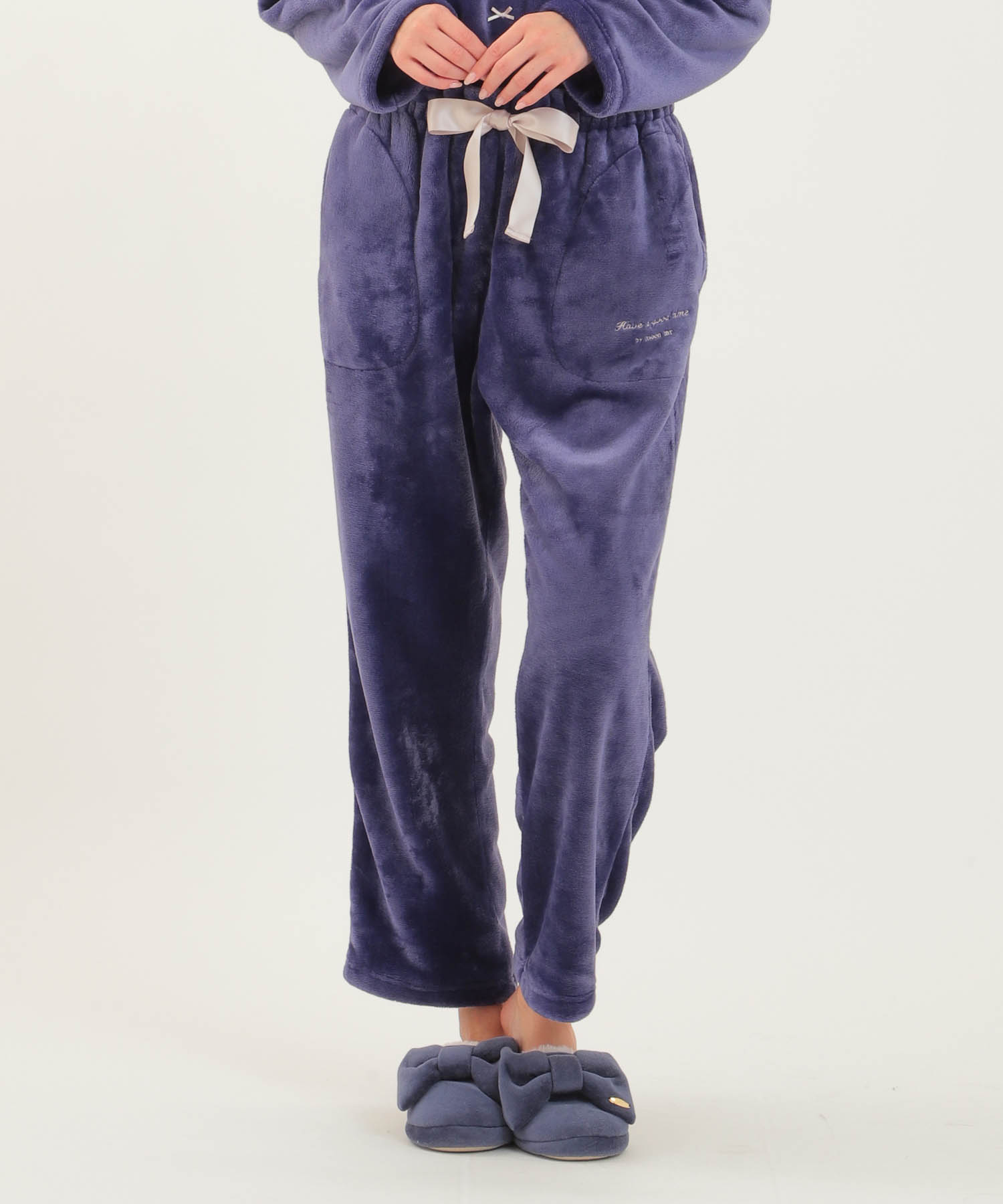 Camille Luxury Grey Supersoft Fleece Hooded Pyjama Set