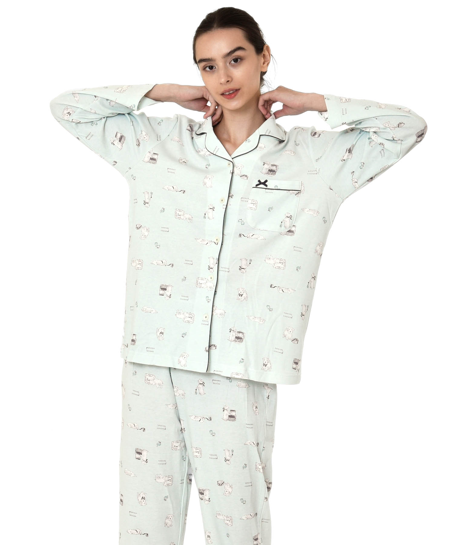 スムースDOGプリントシャツパジャマ｜パジャマ｜ナルエー公式通販サイト