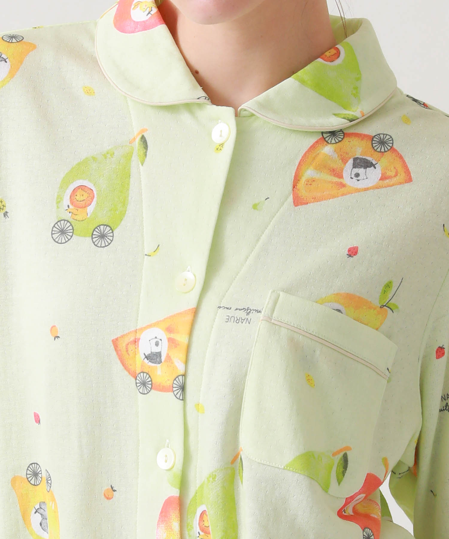 柔らか接結フルーツカーシャツパジャマ｜パジャマ｜ナルエー公式通販サイト