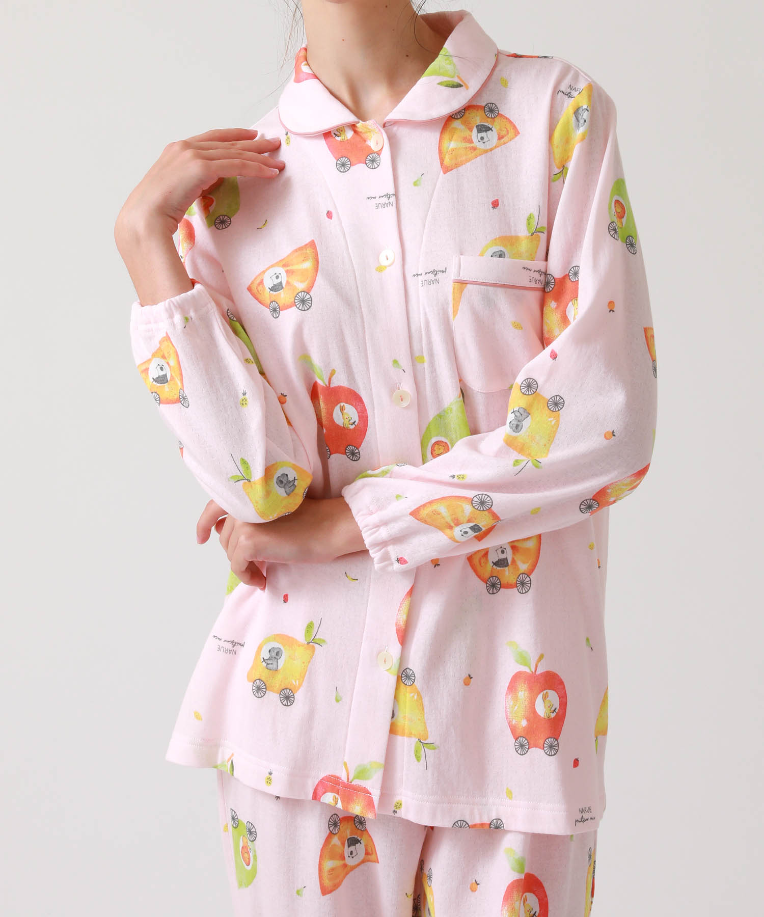 柔らか接結フルーツカーシャツパジャマ｜パジャマ｜ナルエー公式通販サイト