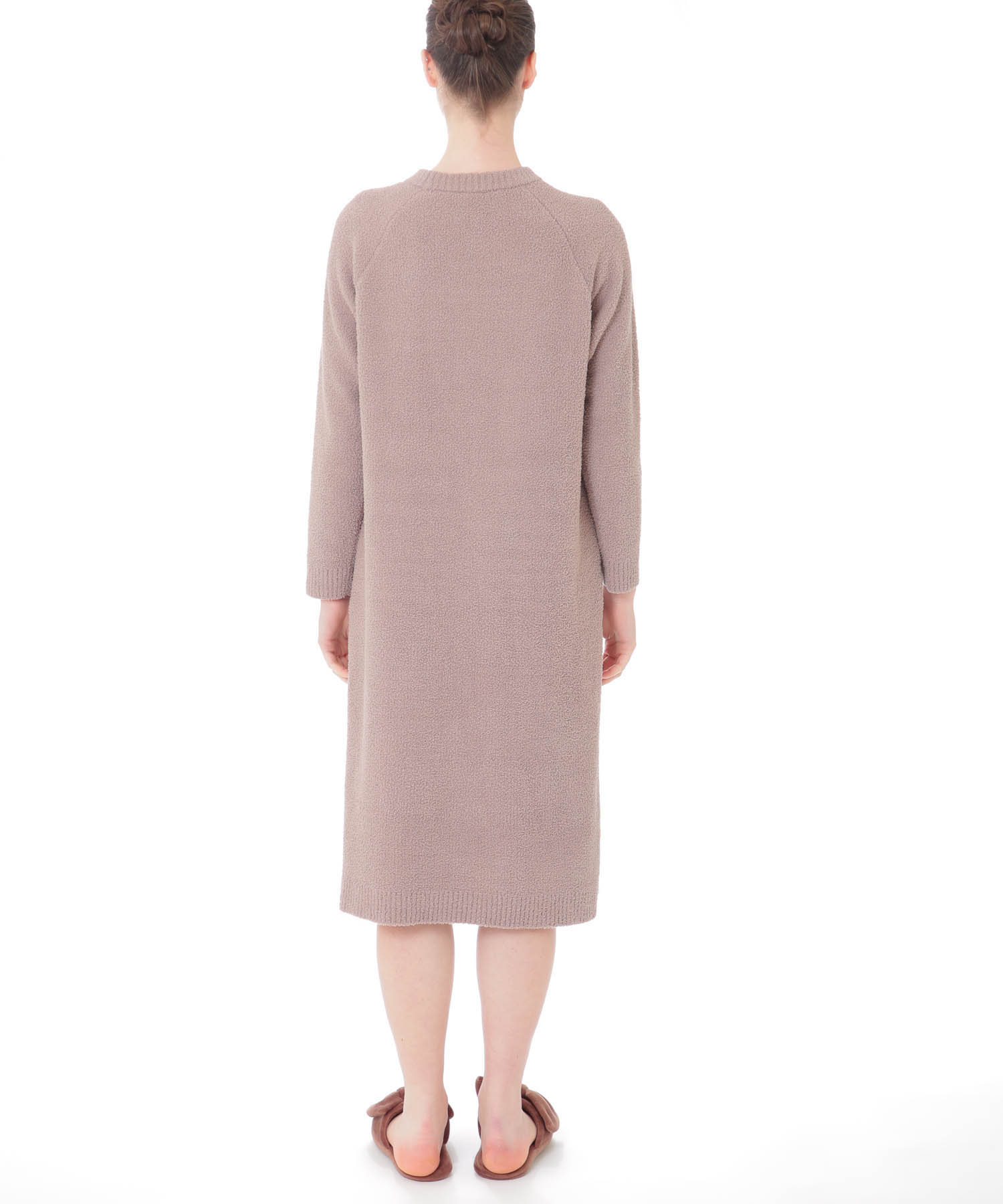 モールニットゴッホフラワーワンピース_パジャマ&ルームウェア-ワンピース・ネグリジェ_ブラウン_6