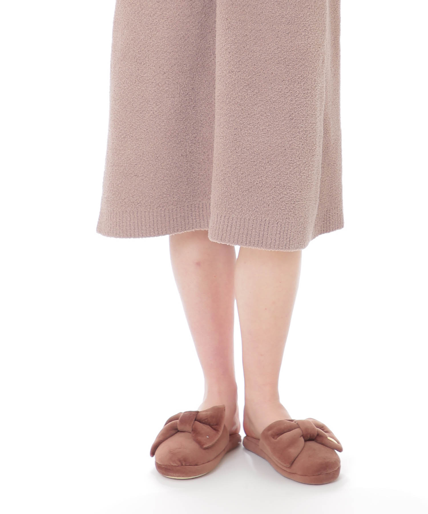 モールニットゴッホフラワーワンピース_パジャマ&ルームウェア-ワンピース・ネグリジェ_ブラウン_5