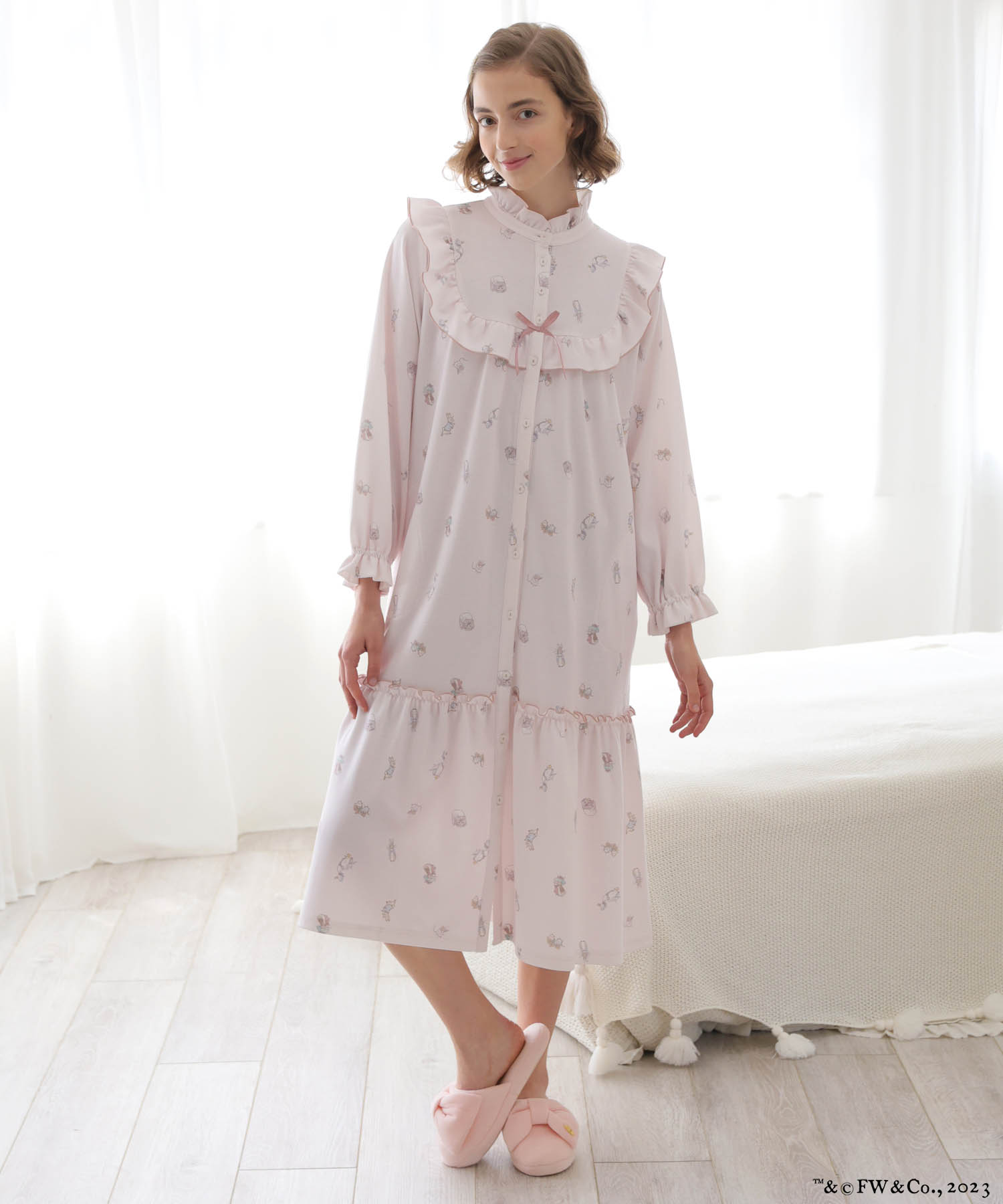 ピーターラビット™エアーニットワンピース_パジャマ&ルームウェア-ワンピース・ネグリジェ_ピンク_1