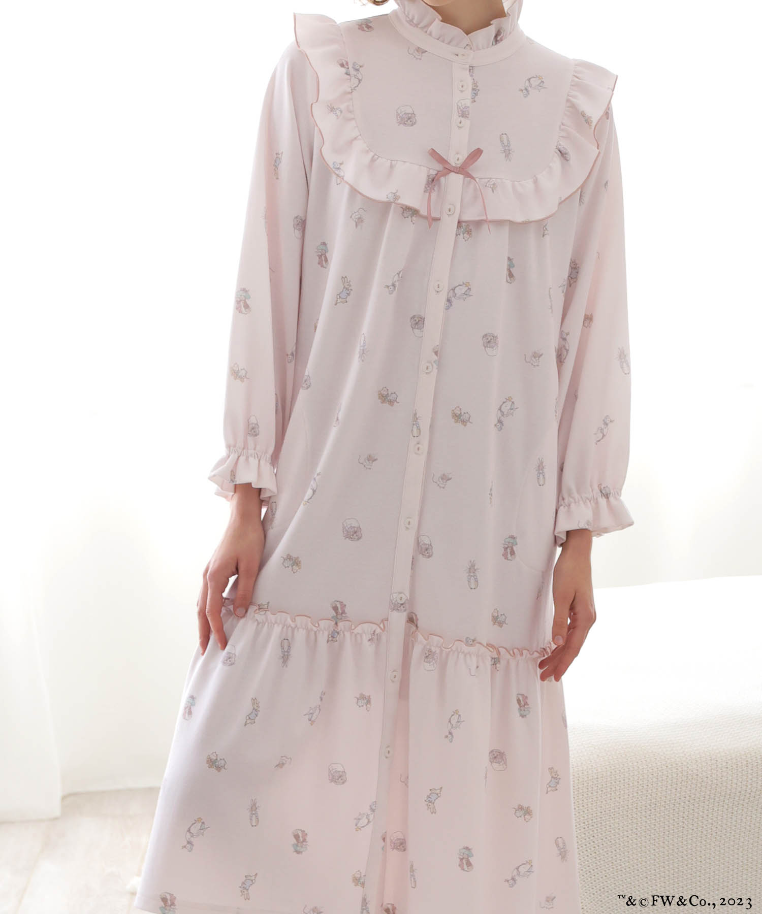 ピーターラビット™エアーニットワンピース_パジャマ&ルームウェア-ワンピース・ネグリジェ_ピンク_5