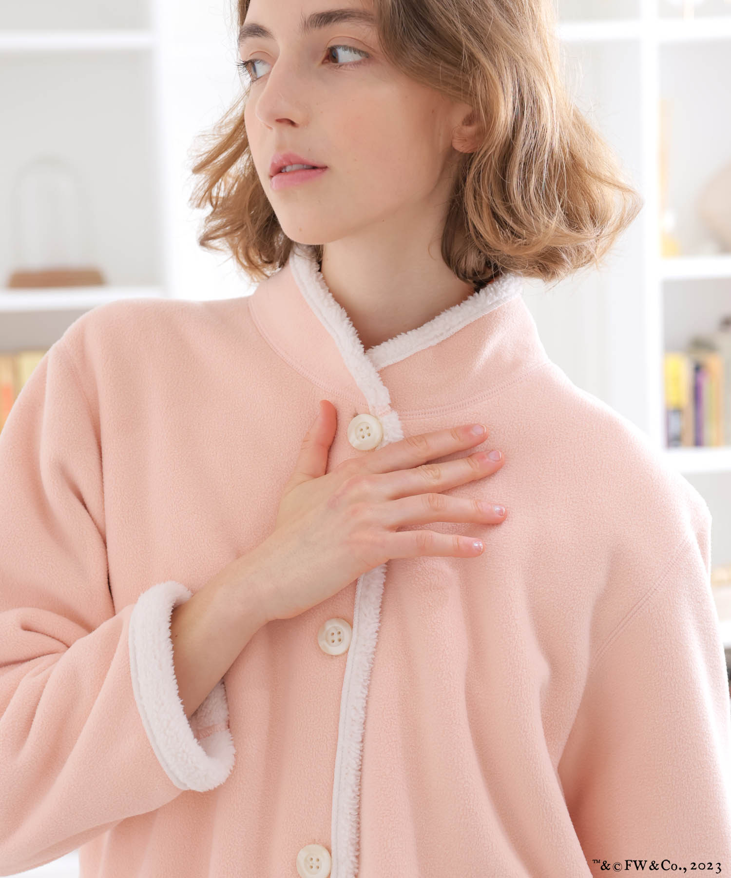 ピーターラビット™フリースボアガウン_パジャマ&ルームウェア-トップス-カーディガン・ガウン_ピンク_3