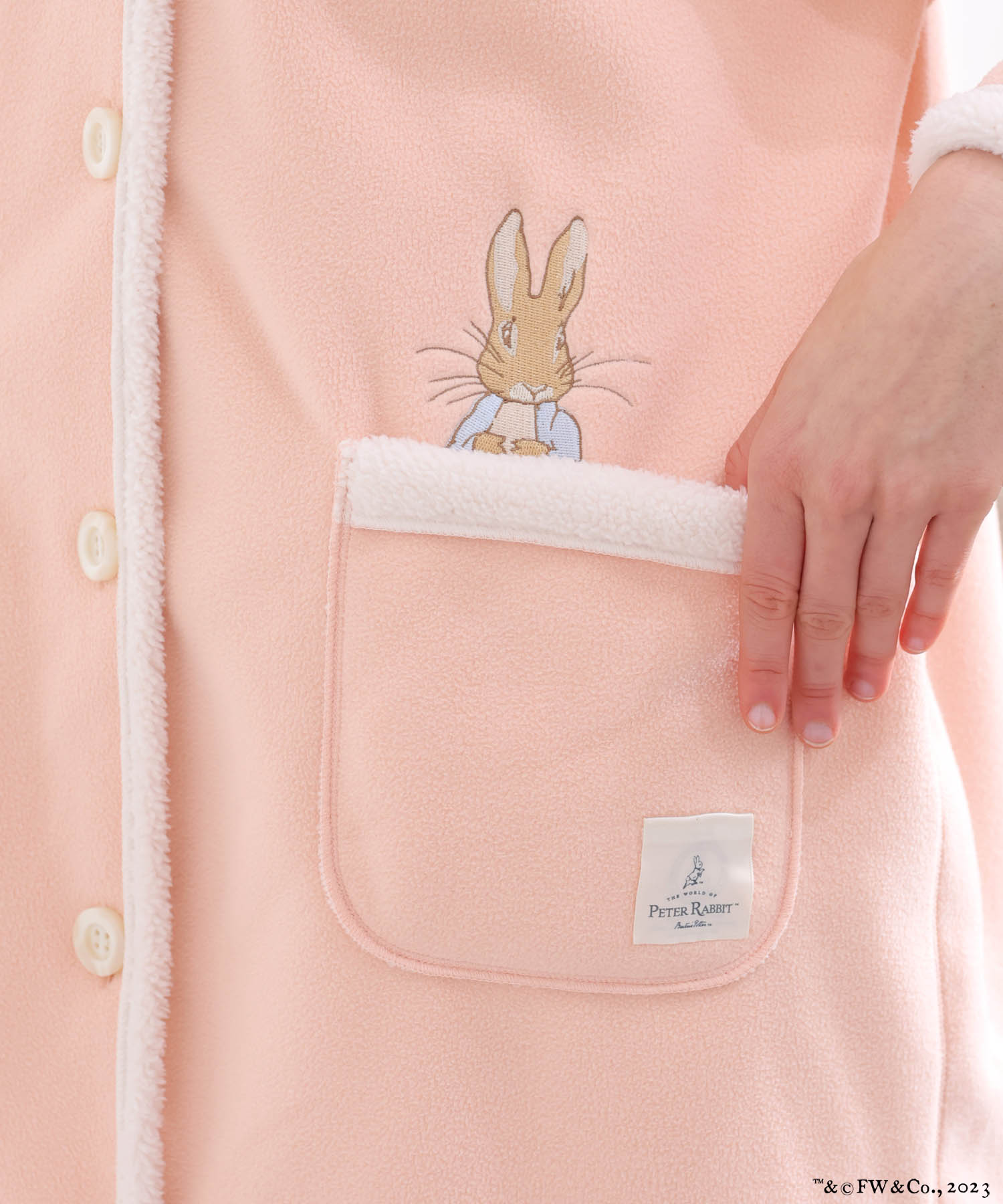 ピーターラビット™フリースボアガウン_パジャマ&ルームウェア-トップス-カーディガン・ガウン_ピンク_7