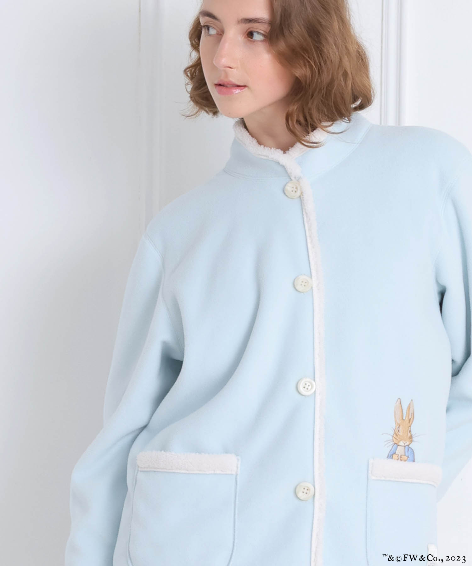 ピーターラビット™フリースボアガウン_パジャマ&ルームウェア-トップス-カーディガン・ガウン_ブルー_2
