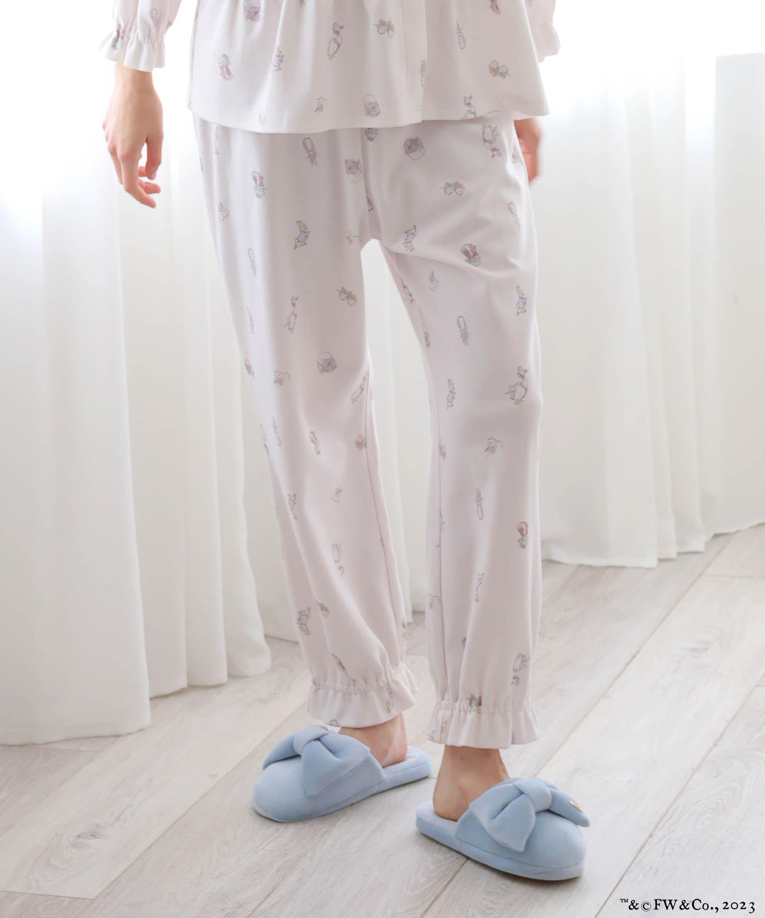ピーターラビット™エアーニットペプラムパジャマ_パジャマ&ルームウェア-セットアップ_ホワイト_7