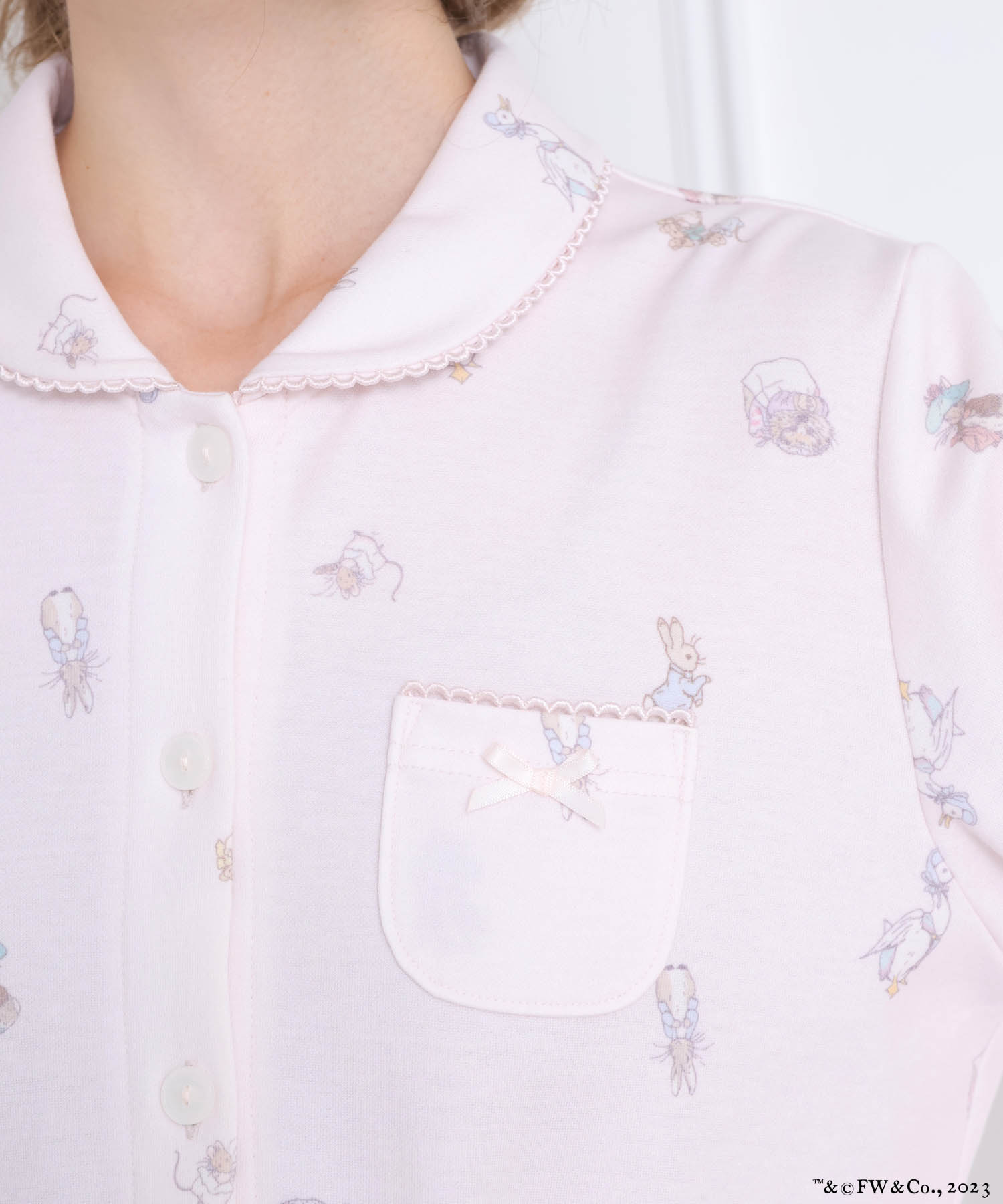 ピーターラビット™エアーニットペプラムパジャマ_パジャマ&ルームウェア-セットアップ_ピンク_4