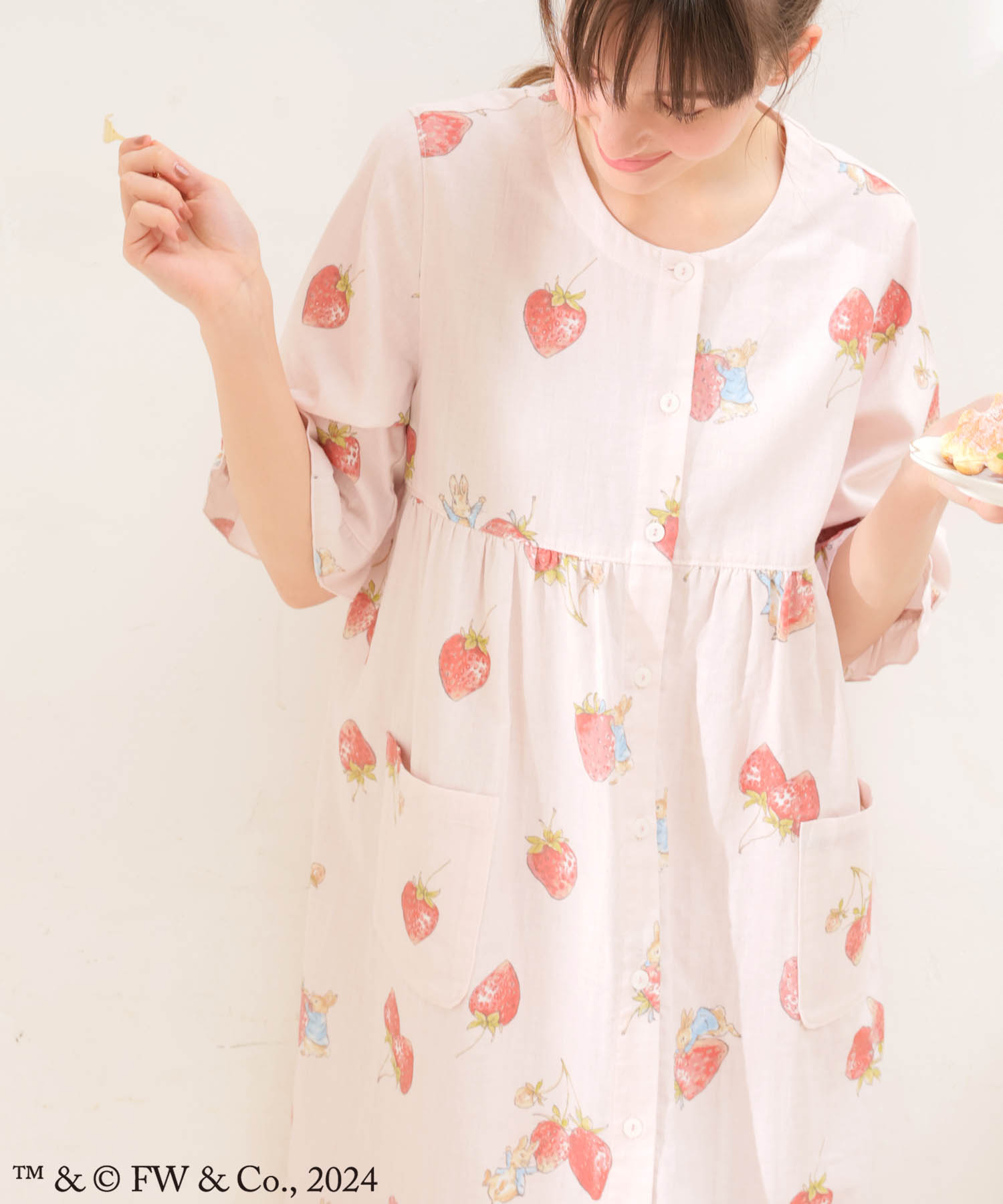 ピーターラビット™ダブルガーゼワンピース_パジャマ&ルームウェア-ワンピース・ネグリジェ_ピンク_4