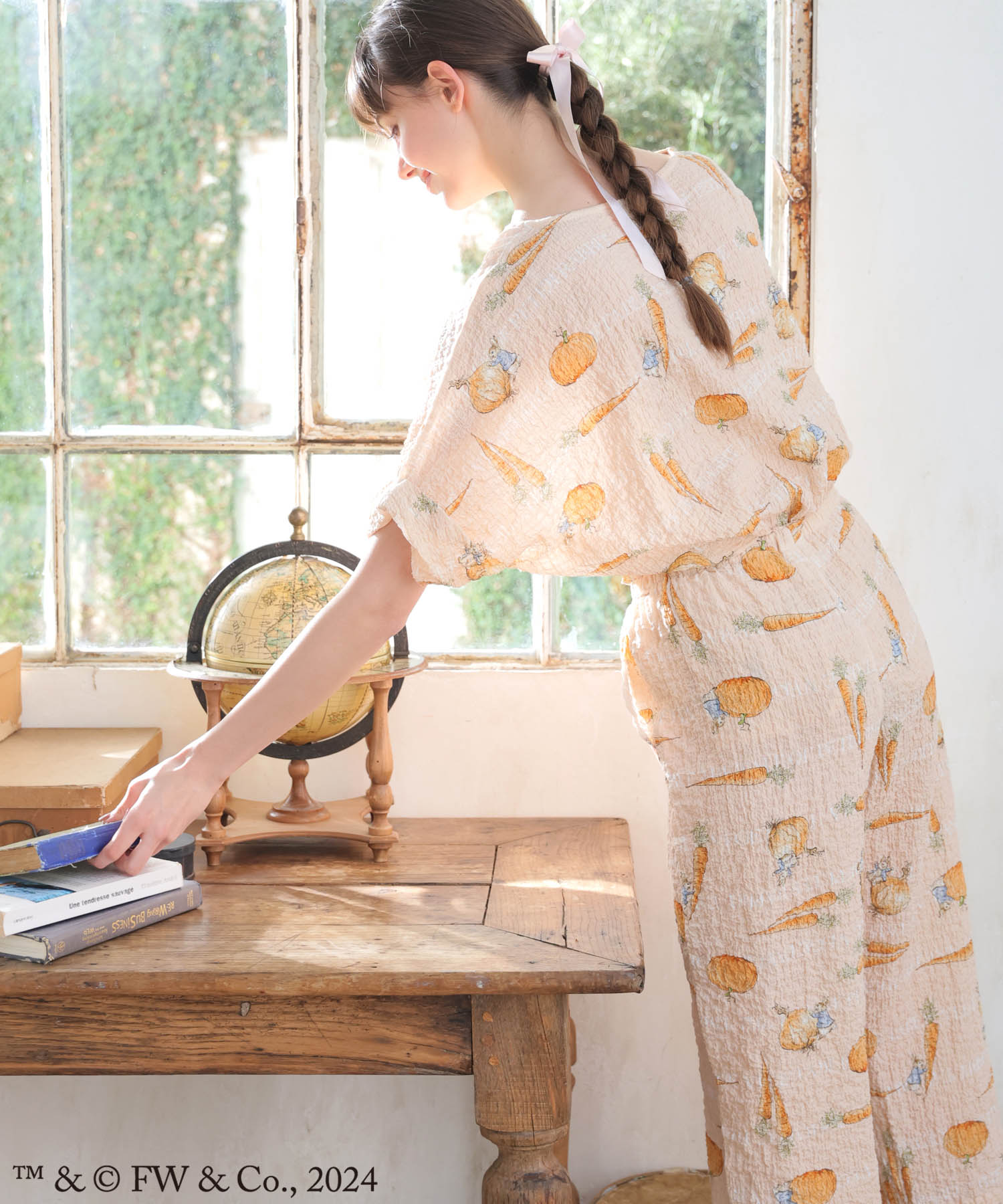 ピーターラビット™シャーリングボイルベジタブルパジャマ_パジャマ&ルームウェア-セットアップ_オレンジ_6