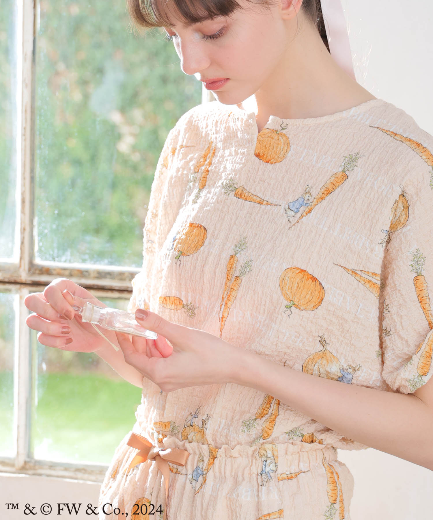 ピーターラビット™シャーリングボイルベジタブルパジャマ_パジャマ&ルームウェア-セットアップ_オレンジ_7