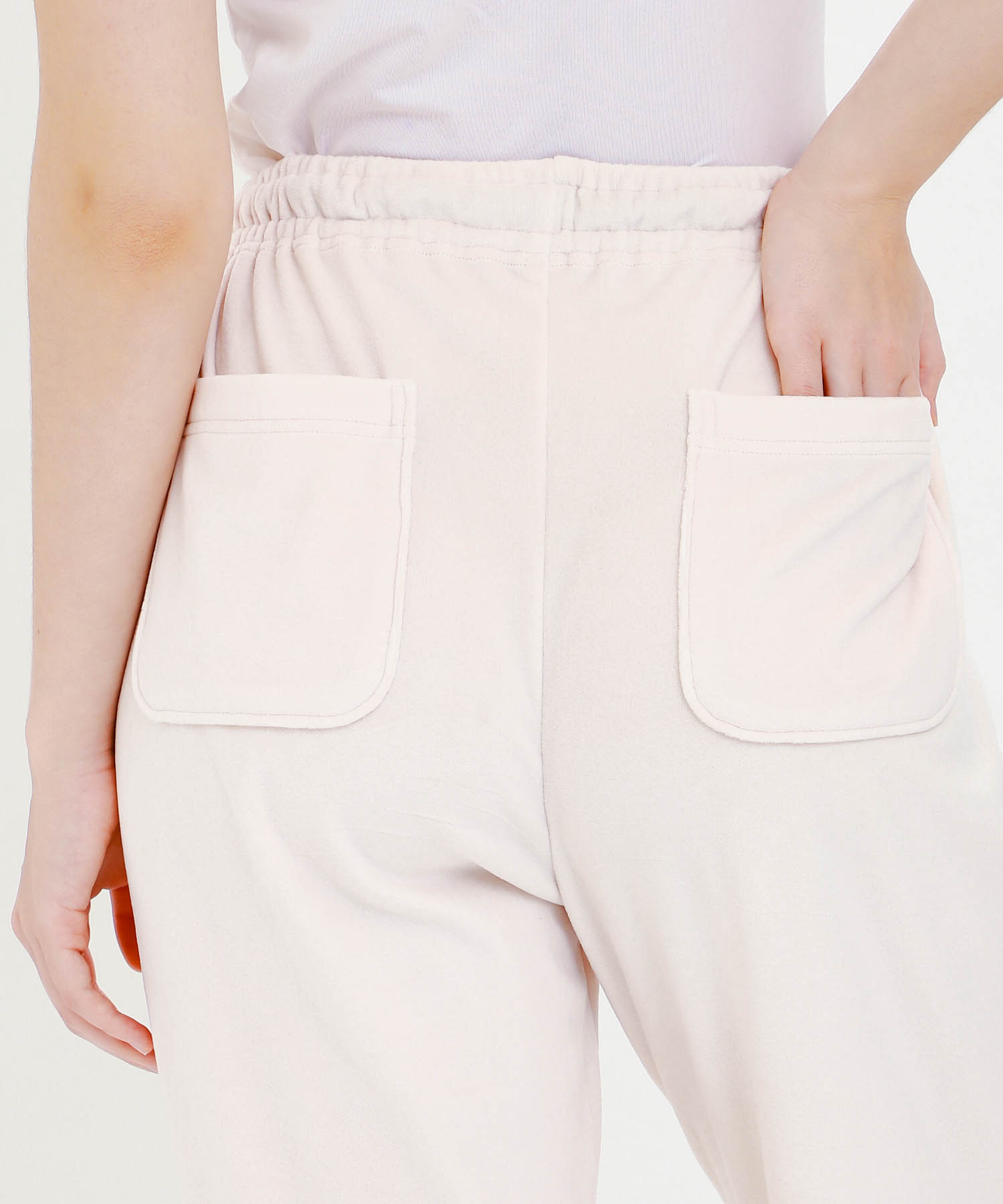 プレミアムストレッチパンツ_パジャマ&ルームウェア-ボトムス_アイボリー_3