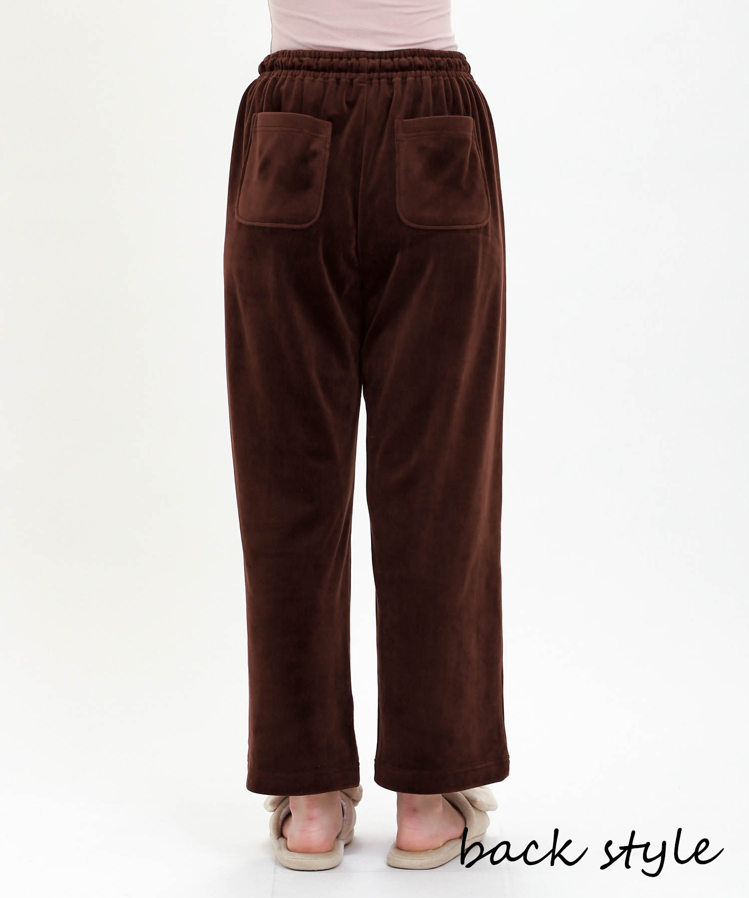 プレミアムストレッチパンツ_パジャマ&ルームウェア-ボトムス_ブラウン_4