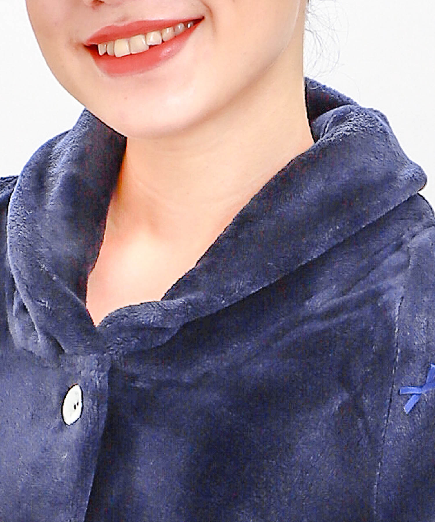 ソフティースノーリボンリボンケープ_パジャマ&ルームウェア-トップス-カーディガン・ガウン_ネイビー_4