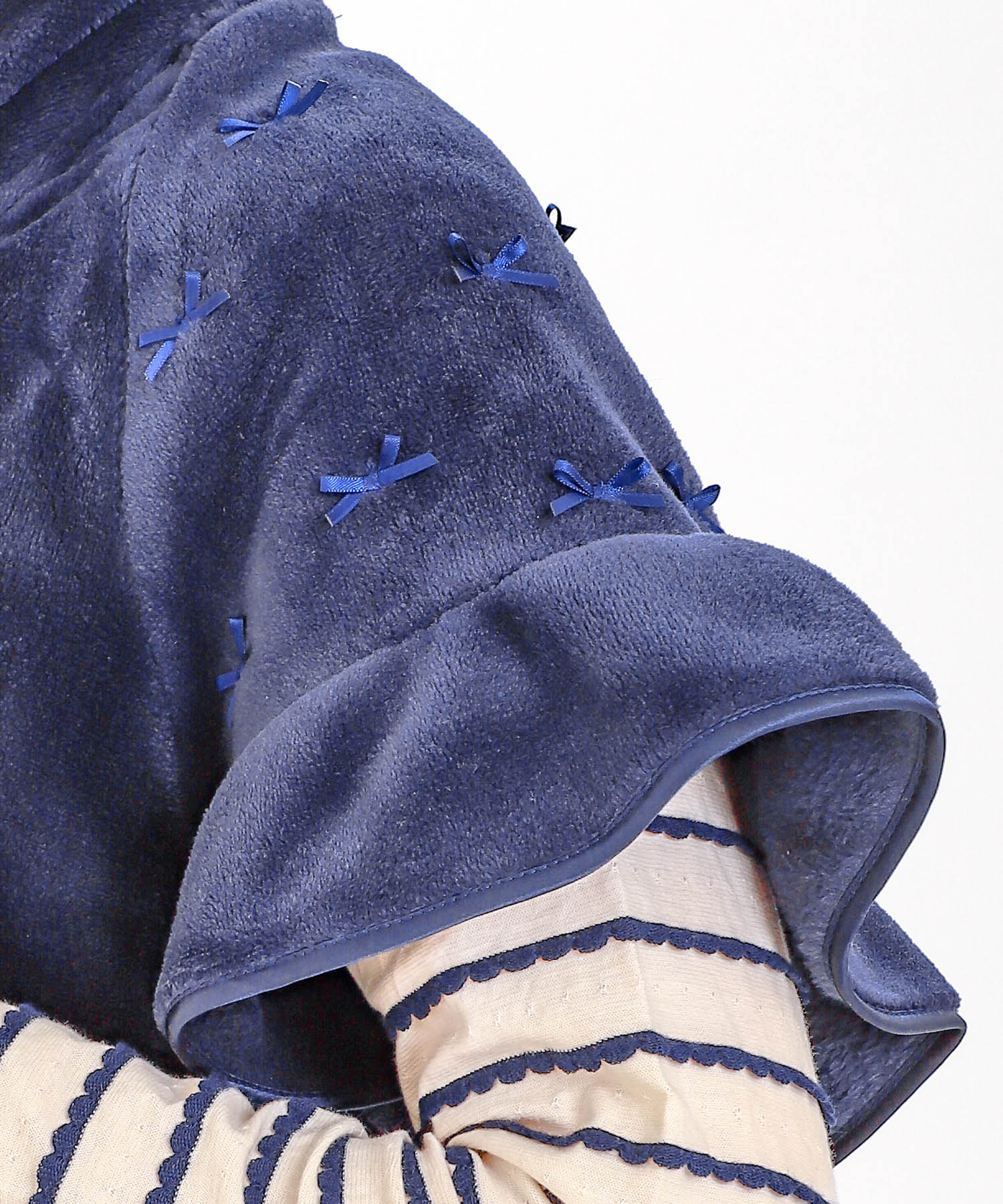 ソフティースノーリボンリボンケープ_パジャマ&ルームウェア-トップス-カーディガン・ガウン_ネイビー_5