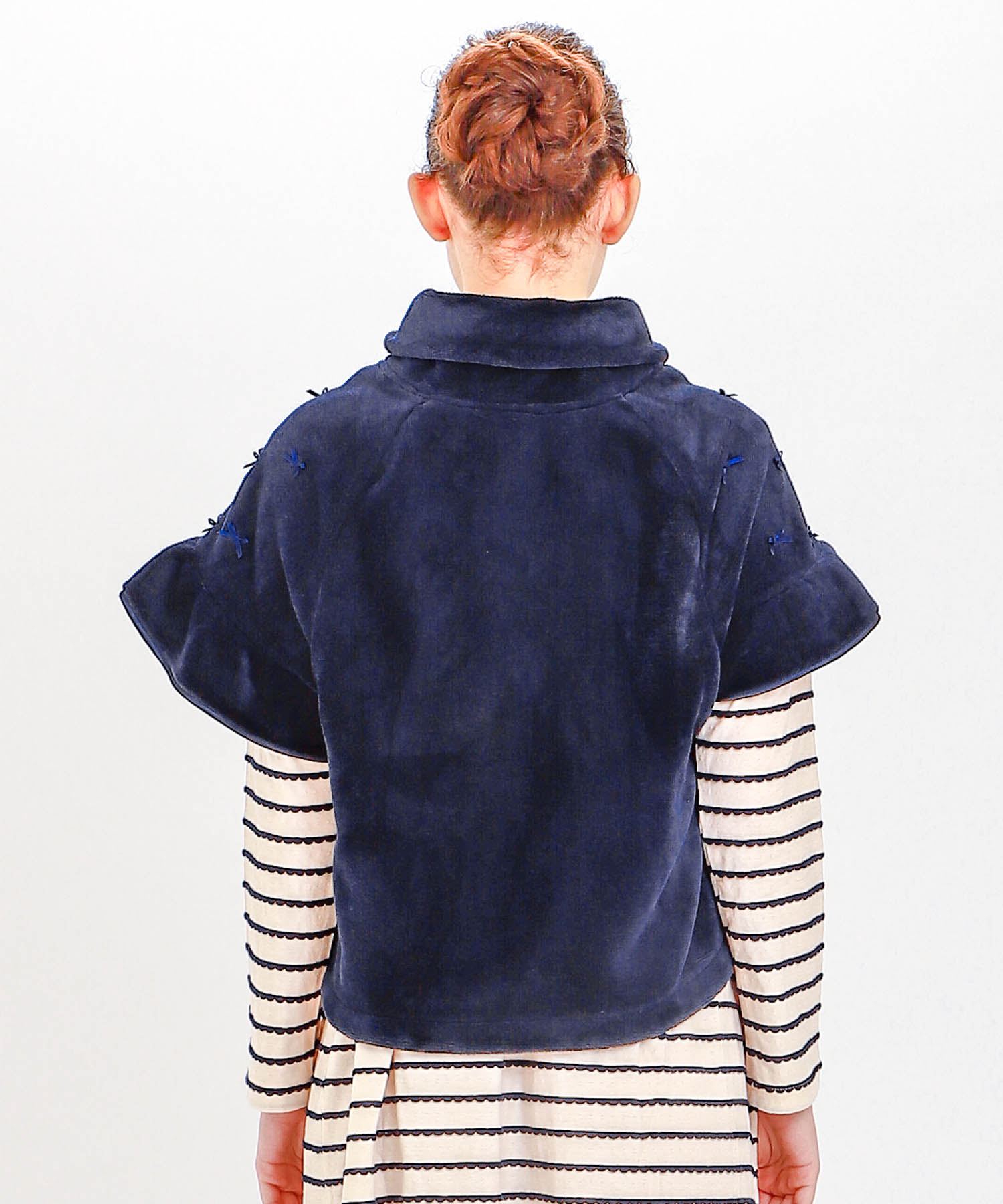 ソフティースノーリボンリボンケープ_パジャマ&ルームウェア-トップス-カーディガン・ガウン_ネイビー_6