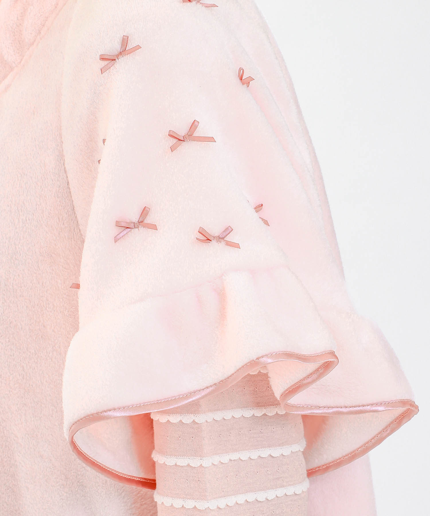 ソフティースノーリボンリボンベスト_パジャマ&ルームウェア-トップス-カーディガン・ガウン_ピンク_4