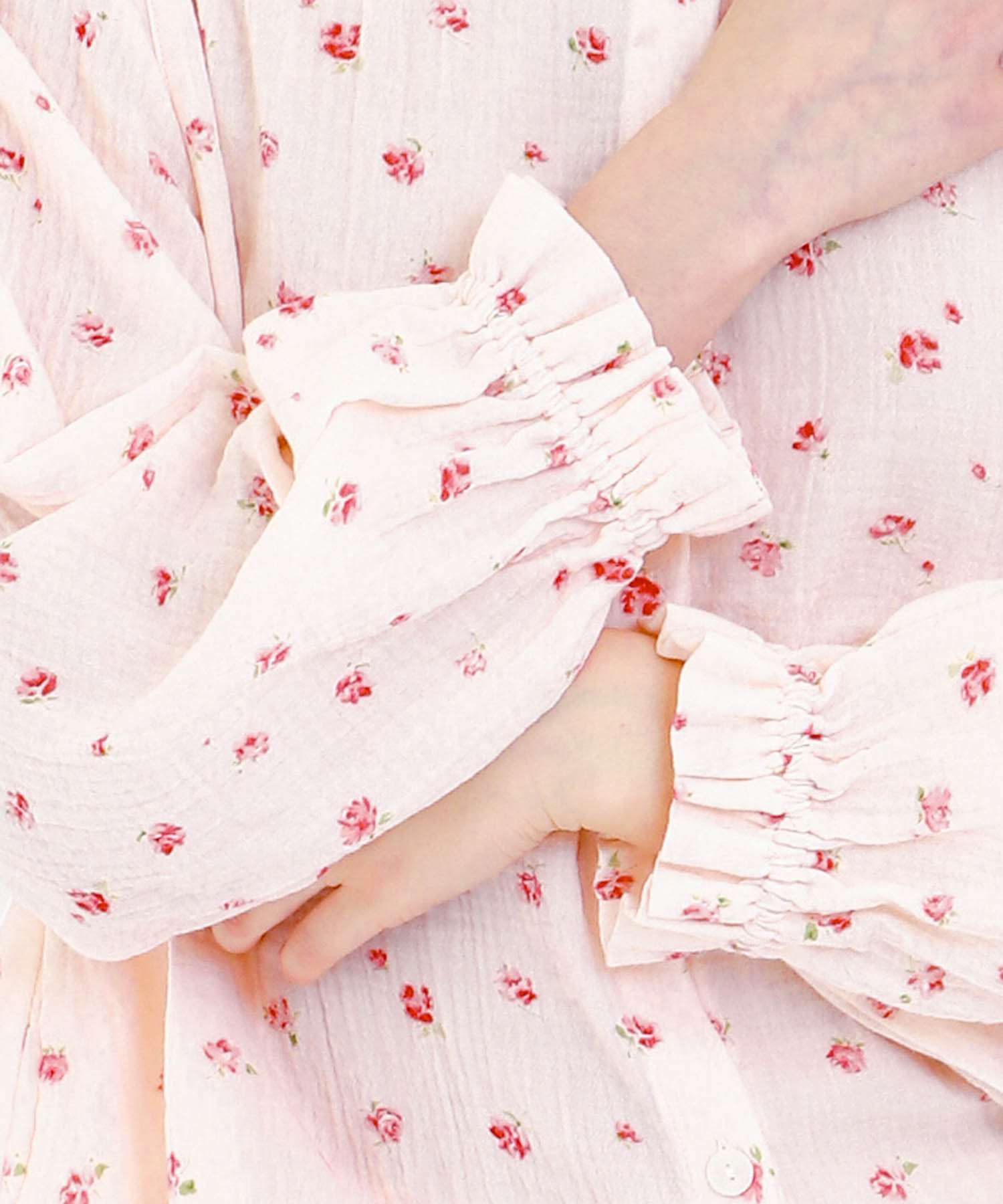 シュークリームガーゼ(R)プティーローズAラインパジャマ_パジャマ&ルームウェア-セットアップ_ピンク_4