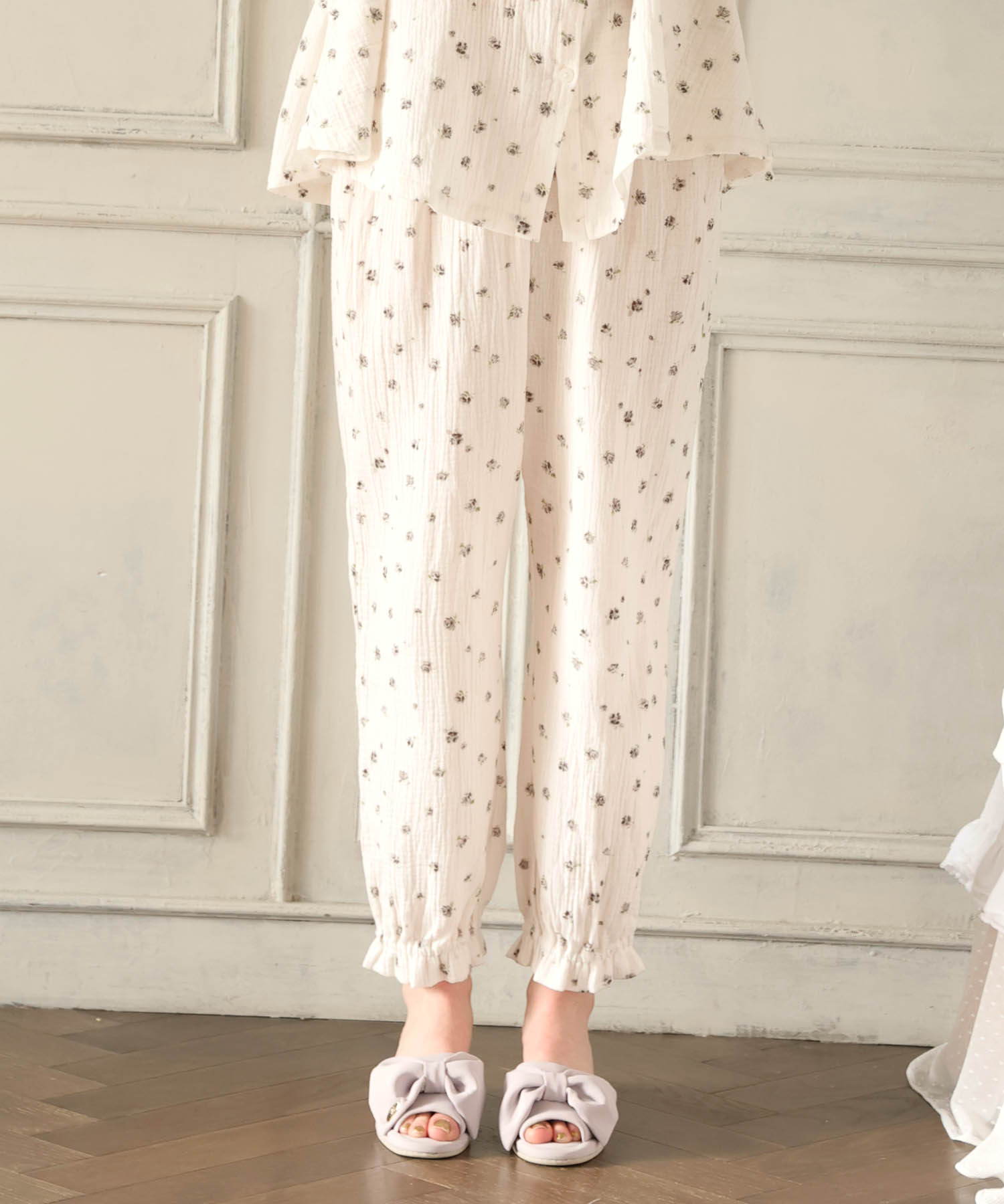 シュークリームガーゼ(R)プティーローズAラインパジャマ_パジャマ&ルームウェア-セットアップ_ベージュ_6