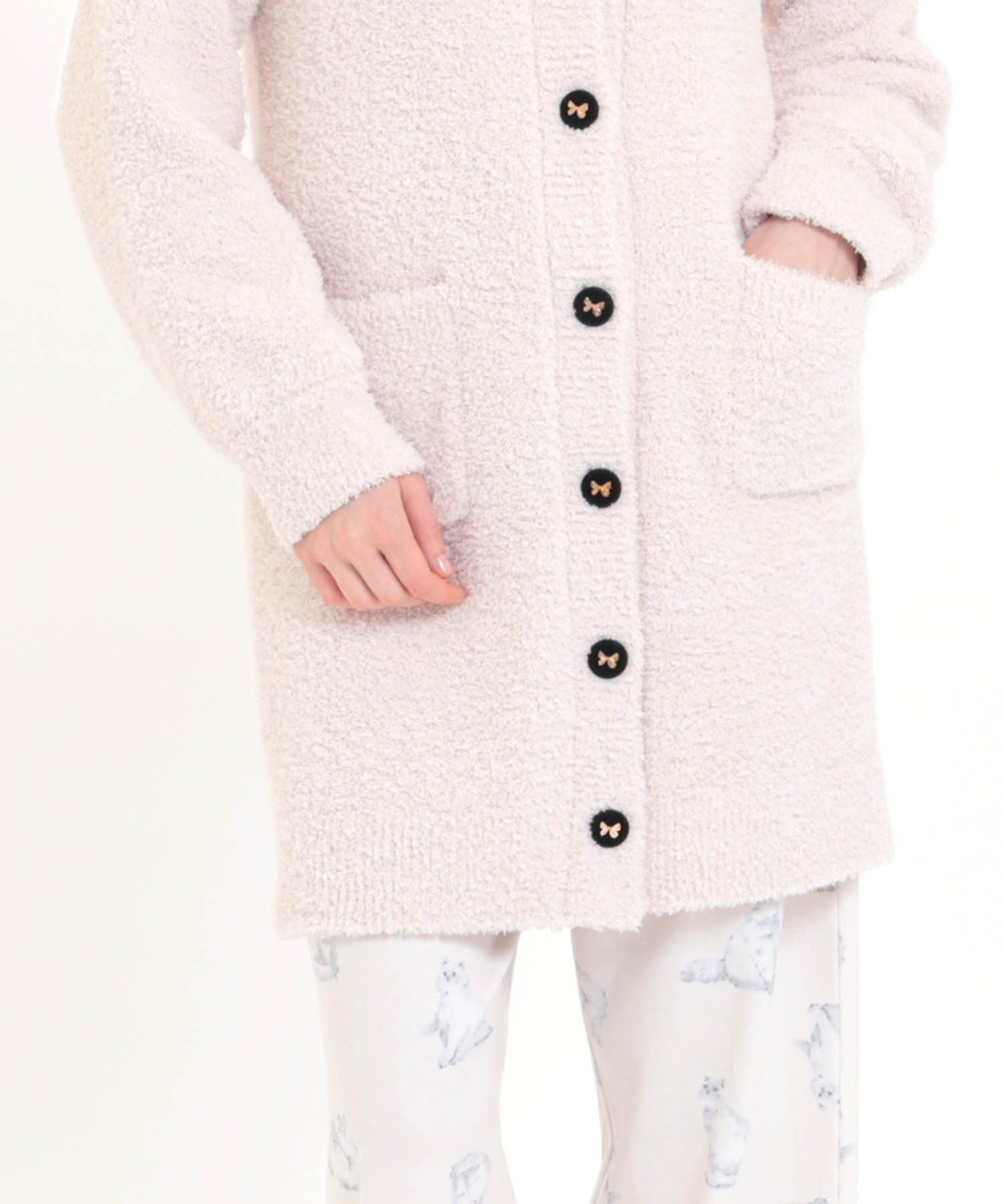 モールニットリボンロングカーデ_パジャマ&ルームウェア-トップス-カーディガン・ガウン_アイボリー_6