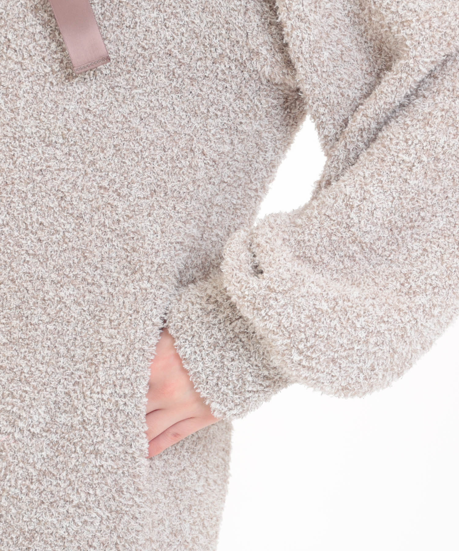 モールニットツイードライクワンピース_パジャマ&ルームウェア-ワンピース・ネグリジェ_ブラウン_4