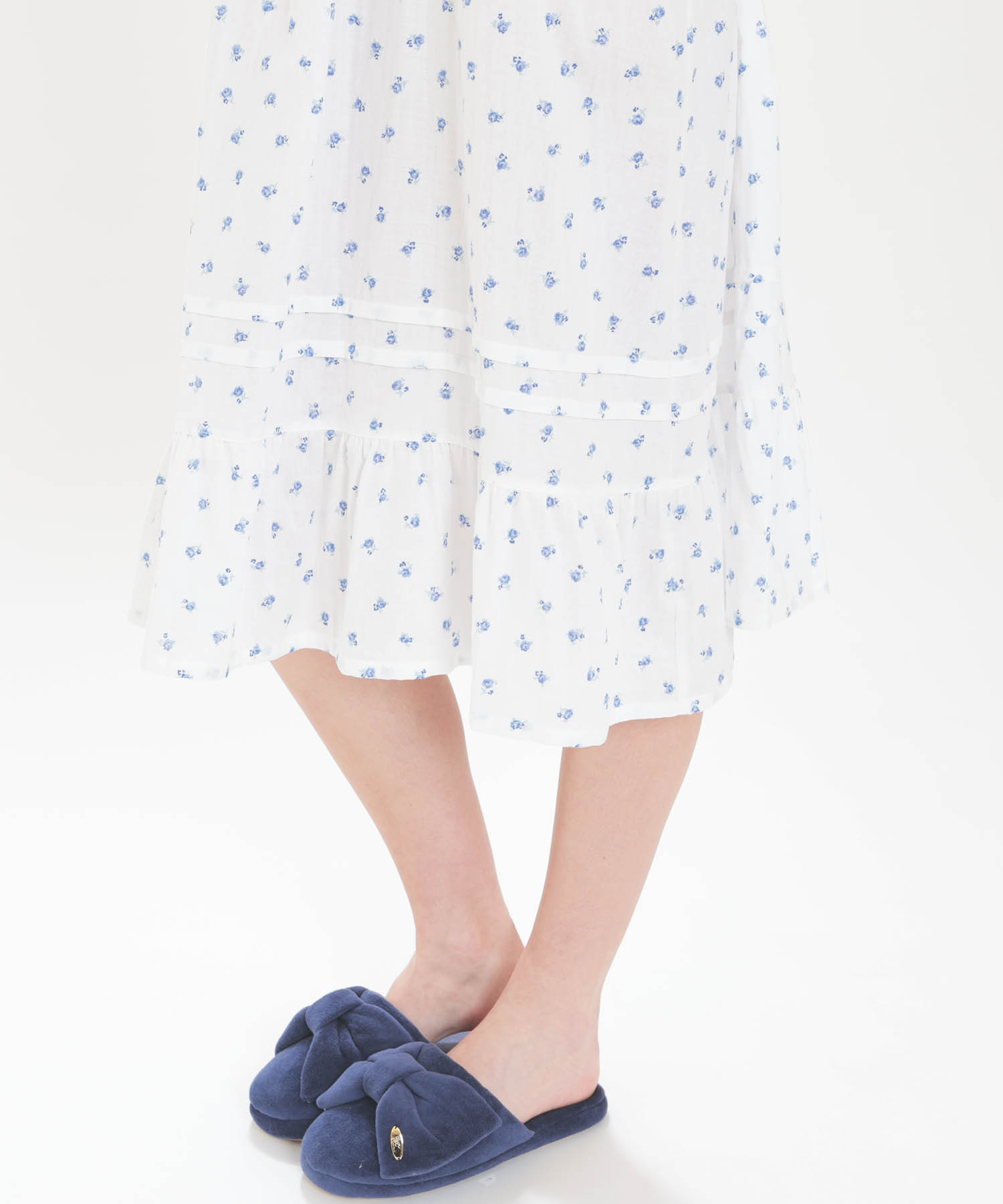 50/ダブルガーゼプチローズアンティークドレス_パジャマ&ルームウェア-ワンピース・ネグリジェ_ブルー_5