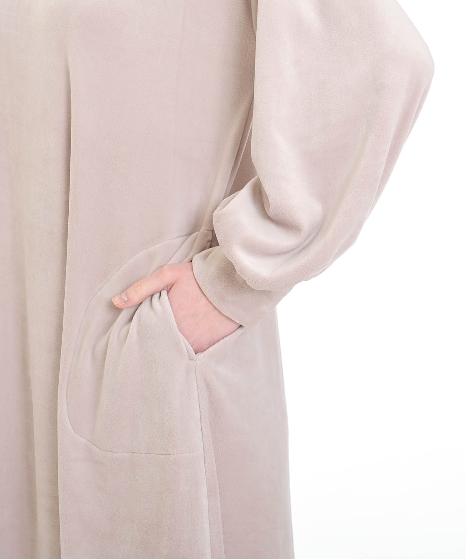 プレミアムストレッチワンピース_パジャマ&ルームウェア-ワンピース・ネグリジェ_ブラウン_3