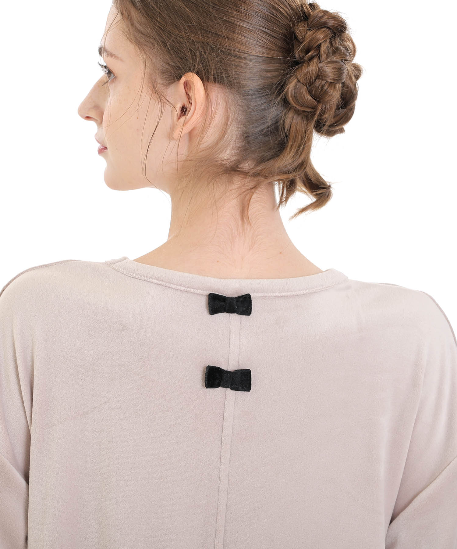 プレミアムストレッチワンピース_パジャマ&ルームウェア-ワンピース・ネグリジェ_ブラウン_5