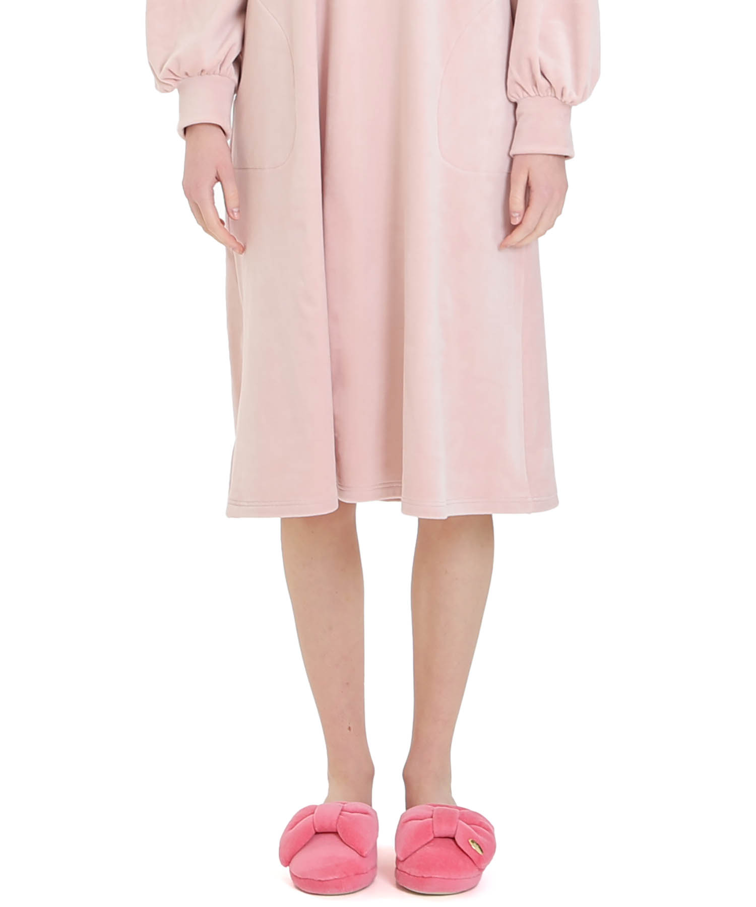 プレミアムストレッチワンピース_パジャマ&ルームウェア-ワンピース・ネグリジェ_ピンク_4