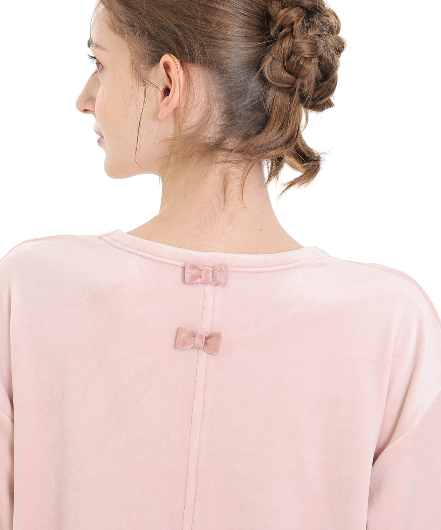 プレミアムストレッチワンピース_パジャマ&ルームウェア-ワンピース・ネグリジェ_ピンク_5