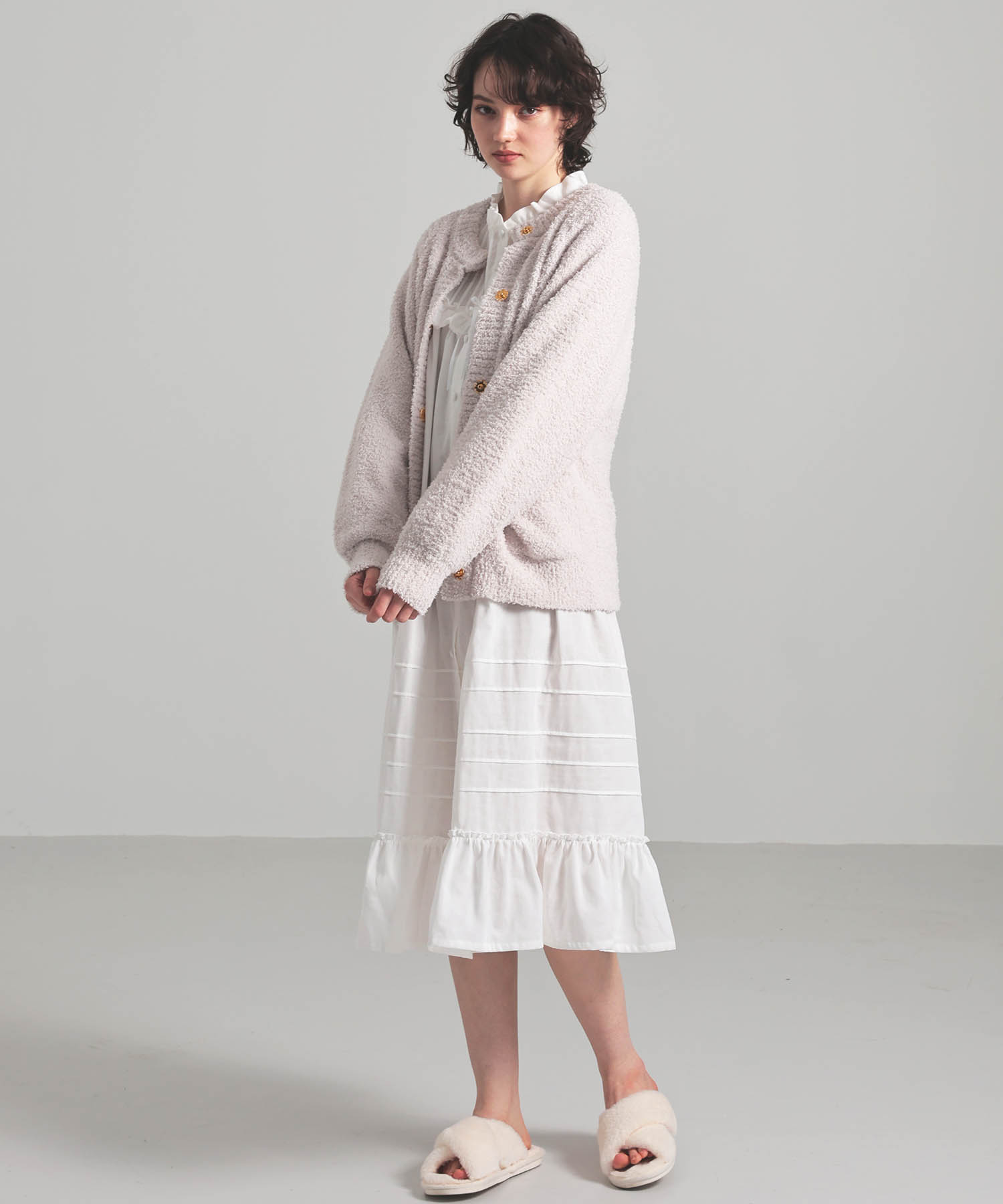 モールニットカーディガン_パジャマ&ルームウェア-トップス-カーディガン・ガウン_ベージュ_3