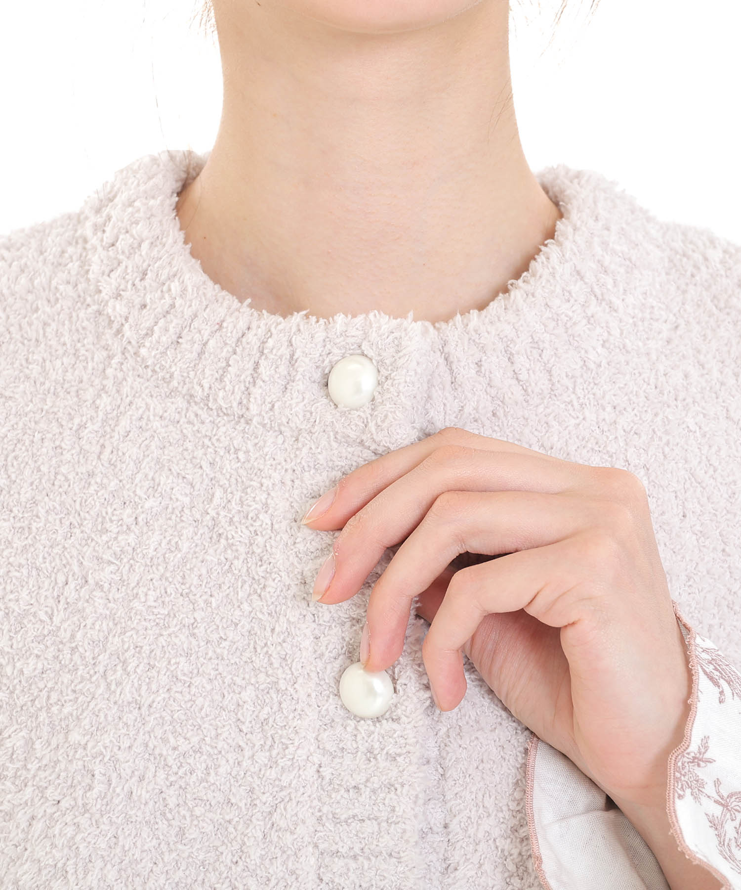 モールニットベスト_パジャマ&ルームウェア-トップス-カーディガン・ガウン_ベージュ_3