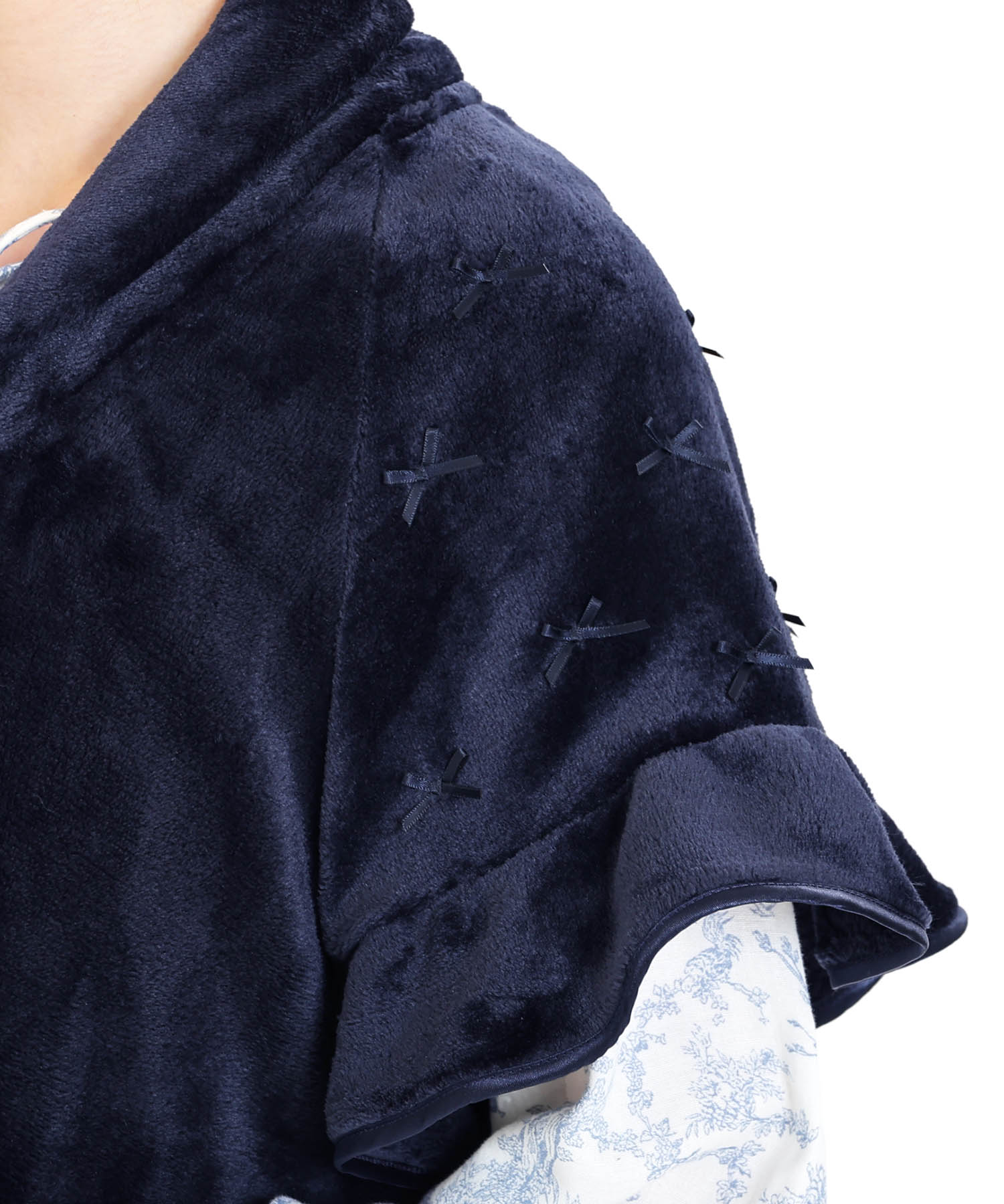 ソフティースノーリボンリボンケープ_パジャマ&ルームウェア-トップス-カーディガン・ガウン_ネイビー_4