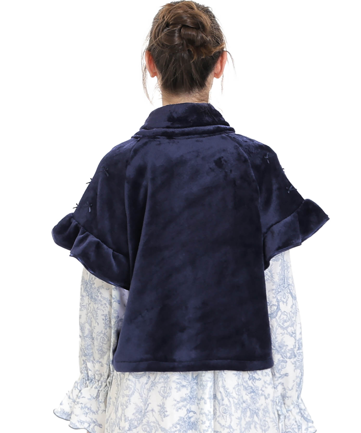 ソフティースノーリボンリボンケープ_パジャマ&ルームウェア-トップス-カーディガン・ガウン_ネイビー_5