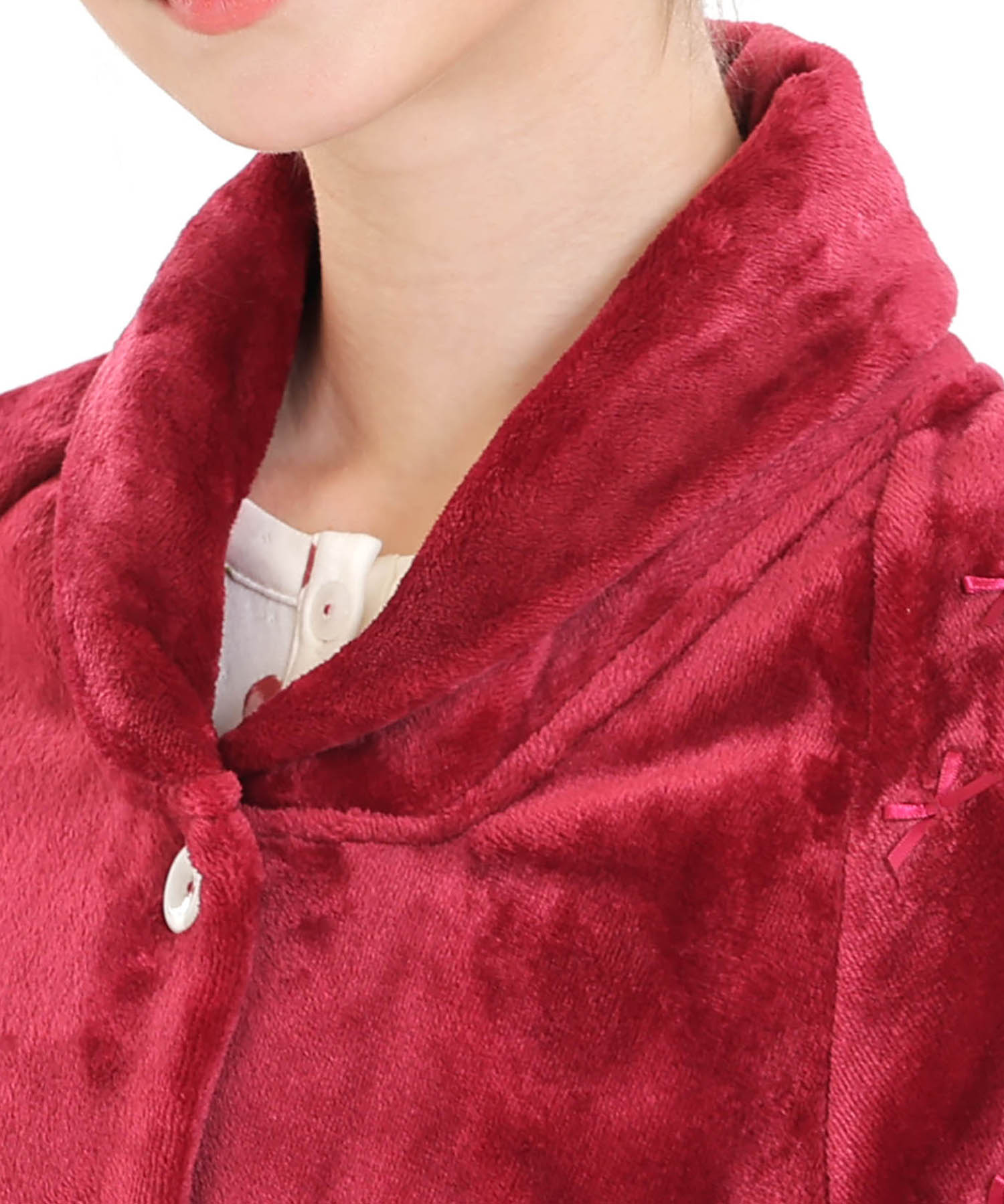 ソフティースノーリボンリボンケープ_パジャマ&ルームウェア-トップス-カーディガン・ガウン_レッド_4