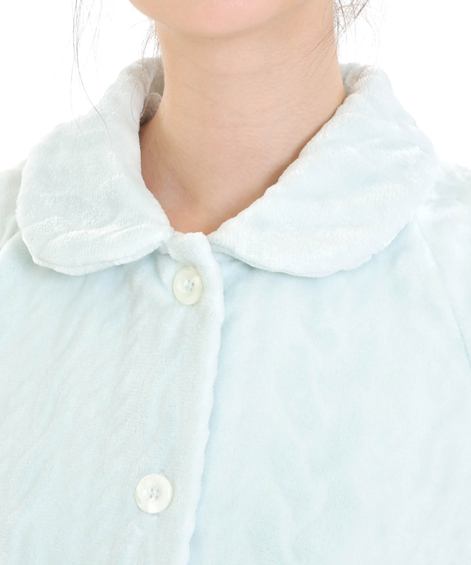 ソフティースノーケーブルベスト_パジャマ&ルームウェア-トップス-カーディガン・ガウン_ブルー_3