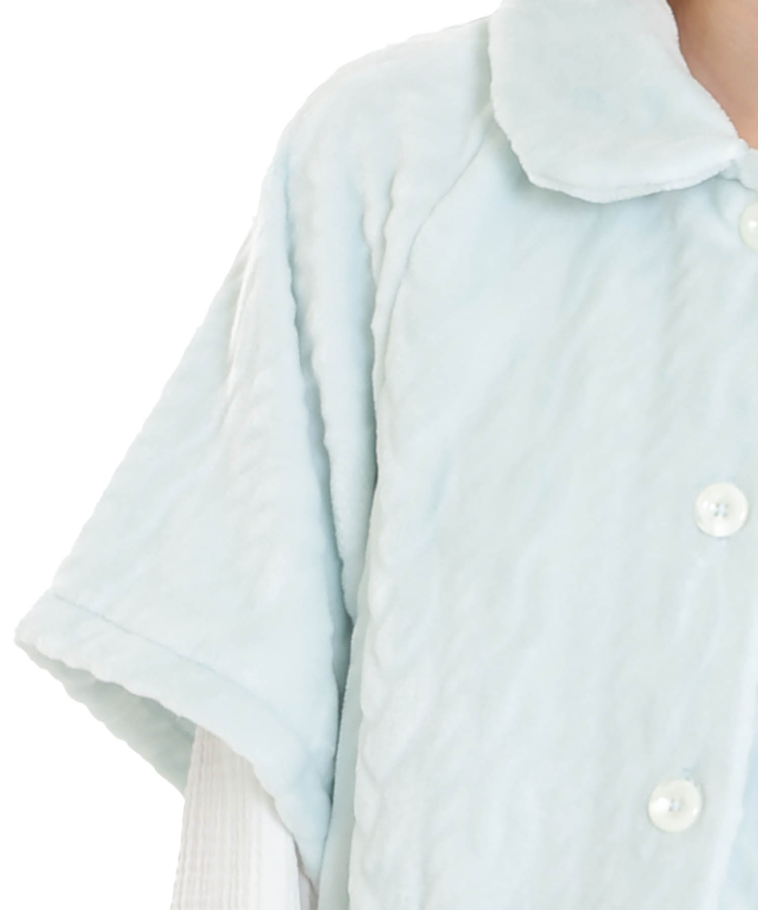 ソフティースノーケーブルベスト_パジャマ&ルームウェア-トップス-カーディガン・ガウン_ブルー_4