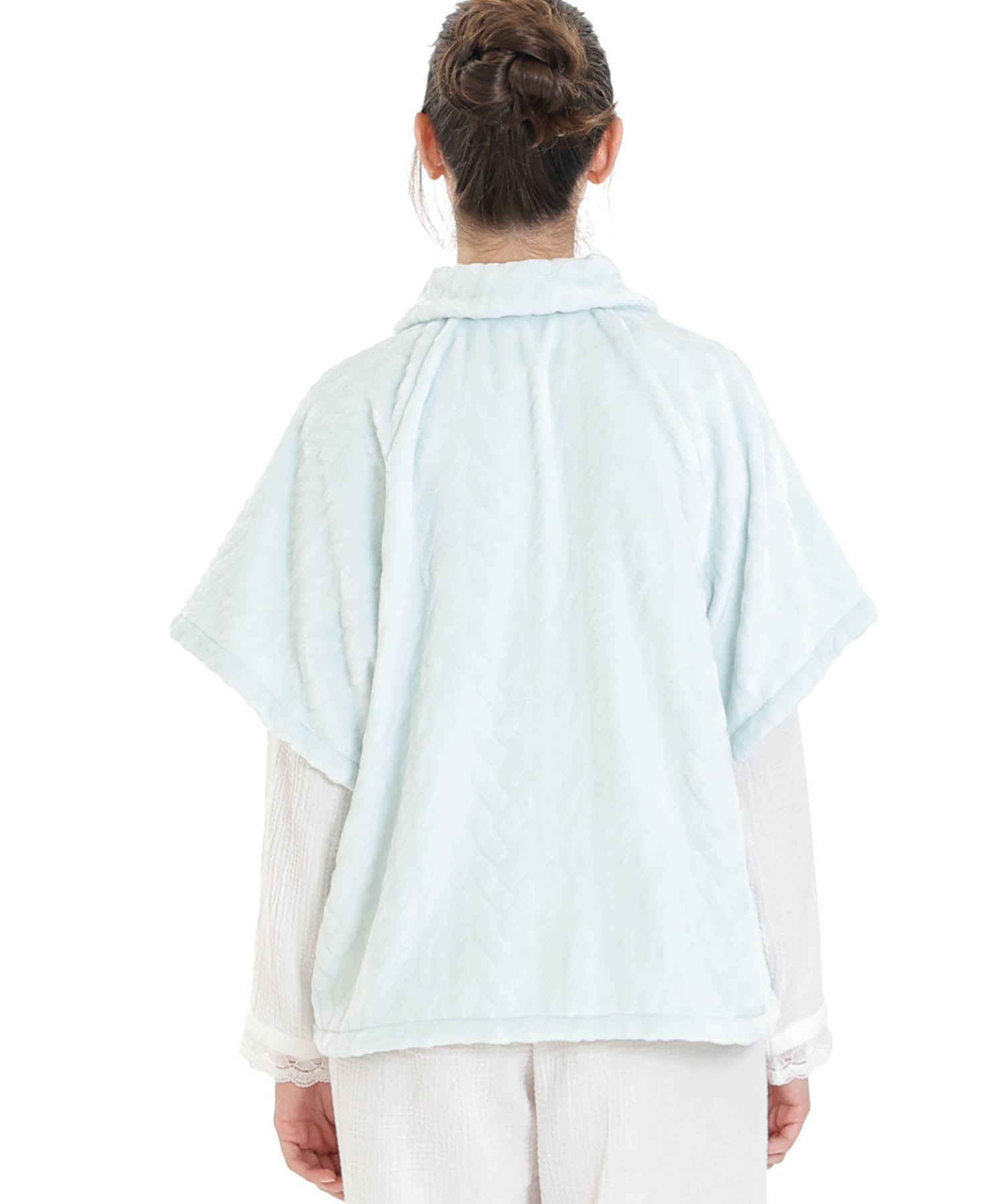 ソフティースノーケーブルベスト_パジャマ&ルームウェア-トップス-カーディガン・ガウン_ブルー_6