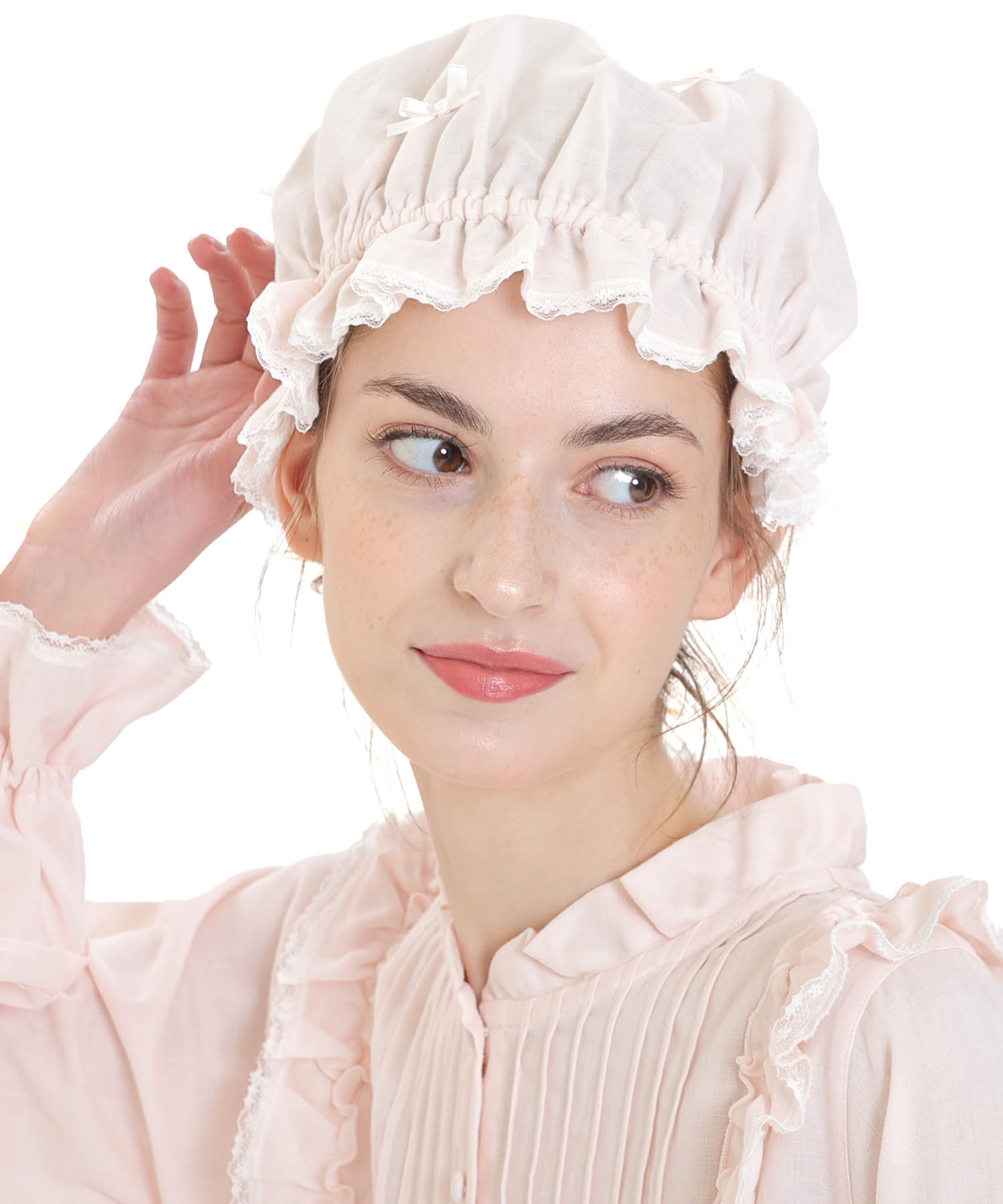 50/ダブルガーゼクラシカルナイトキャップ_グッズ-その他_ピンク_2