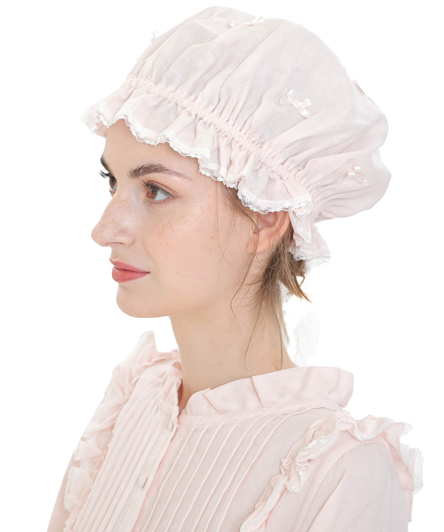 50/ダブルガーゼクラシカルナイトキャップ_グッズ-その他_ピンク_3