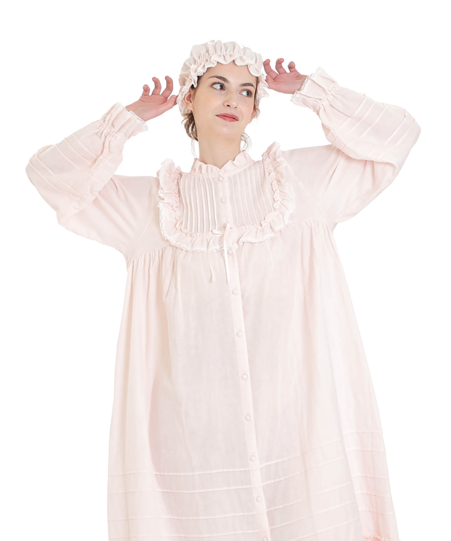 50/ダブルガーゼクラシカルナイトキャップ_グッズ-その他_ピンク_4