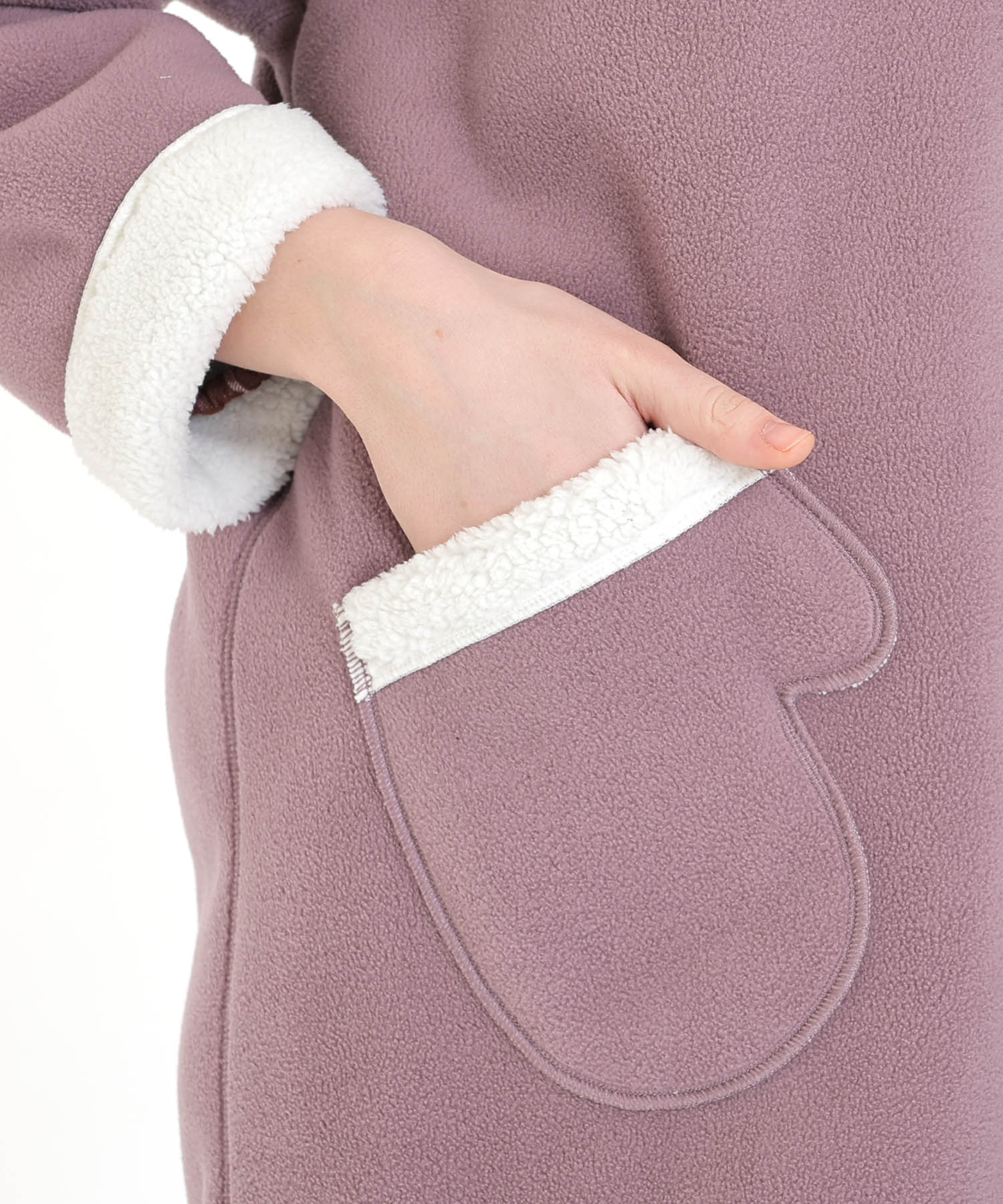 フリースボアガウン_パジャマ&ルームウェア-トップス-カーディガン・ガウン_パープル_4