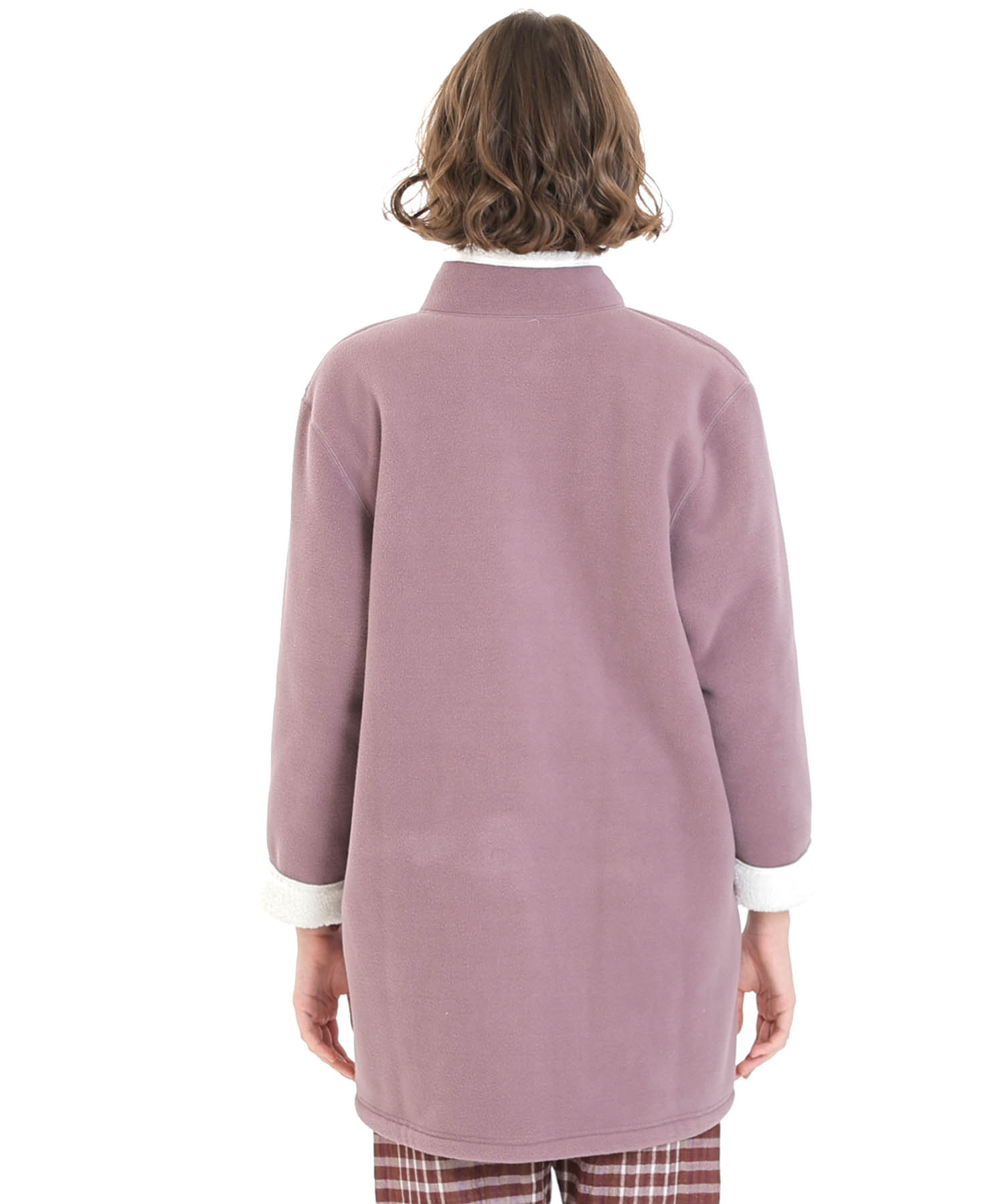 フリースボアガウン_パジャマ&ルームウェア-トップス-カーディガン・ガウン_パープル_5