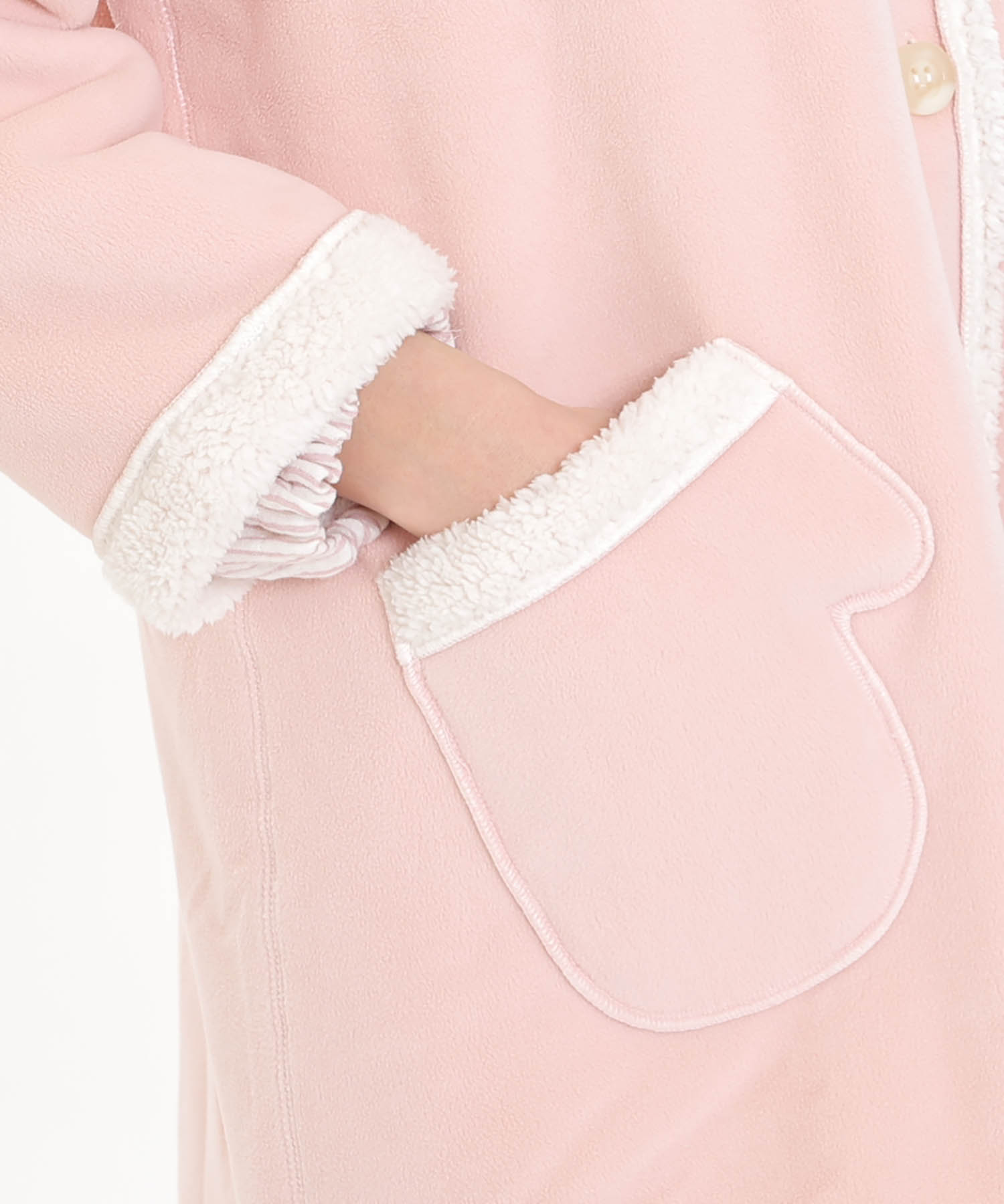 フリースボアガウン_パジャマ&ルームウェア-トップス-カーディガン・ガウン_ピンク_4