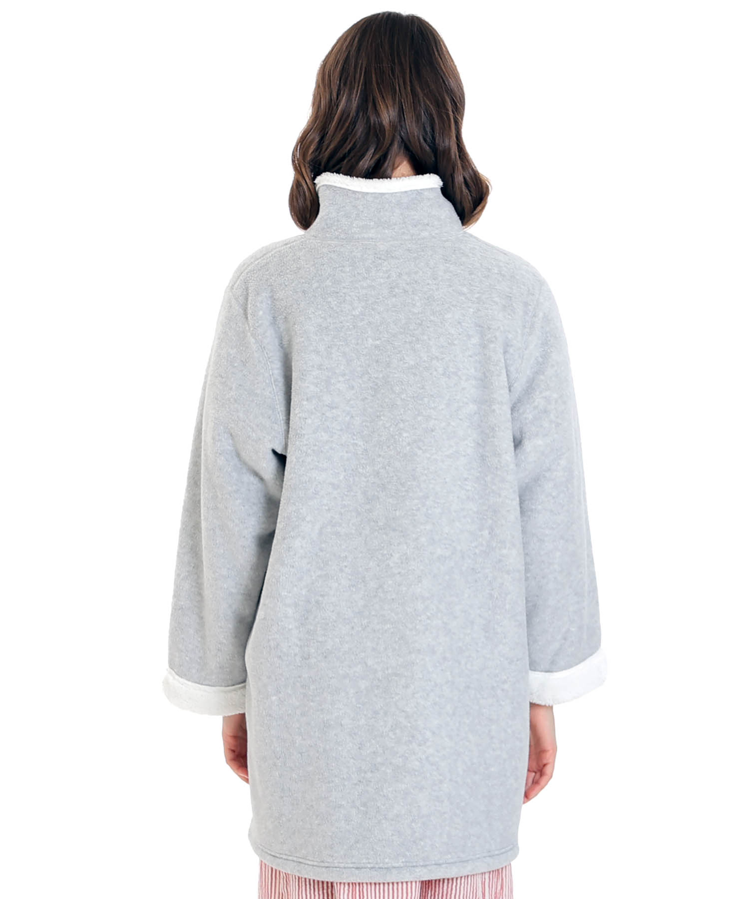 フリースボアガウン_パジャマ&ルームウェア-トップス-カーディガン・ガウン_グレー_5