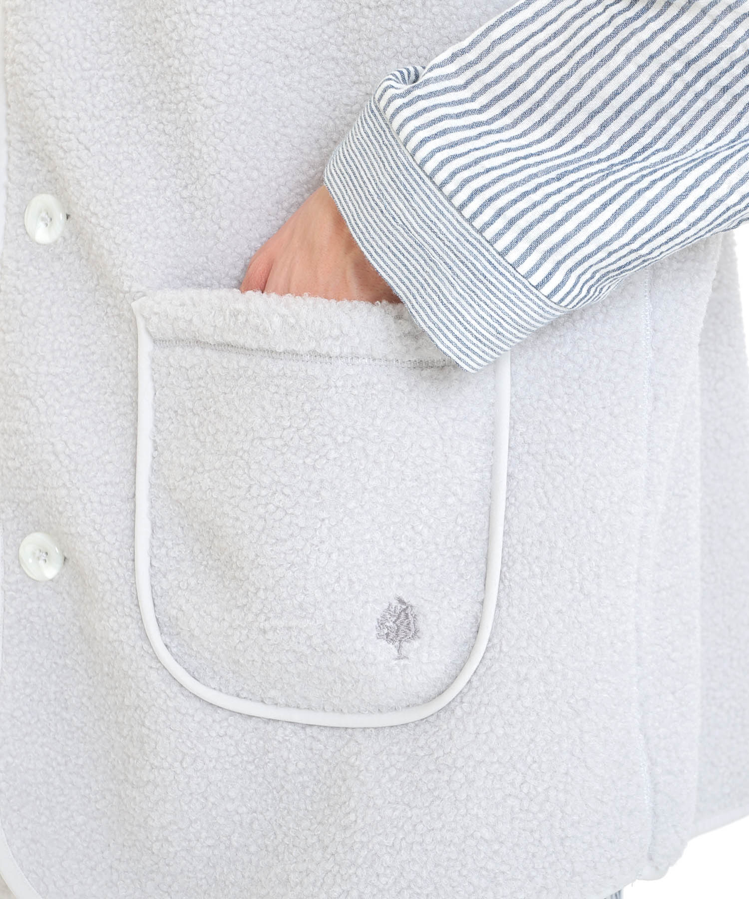 プードルフリースメンズベスト_パジャマ&ルームウェア-トップス-カーディガン・ガウン_グレー_5